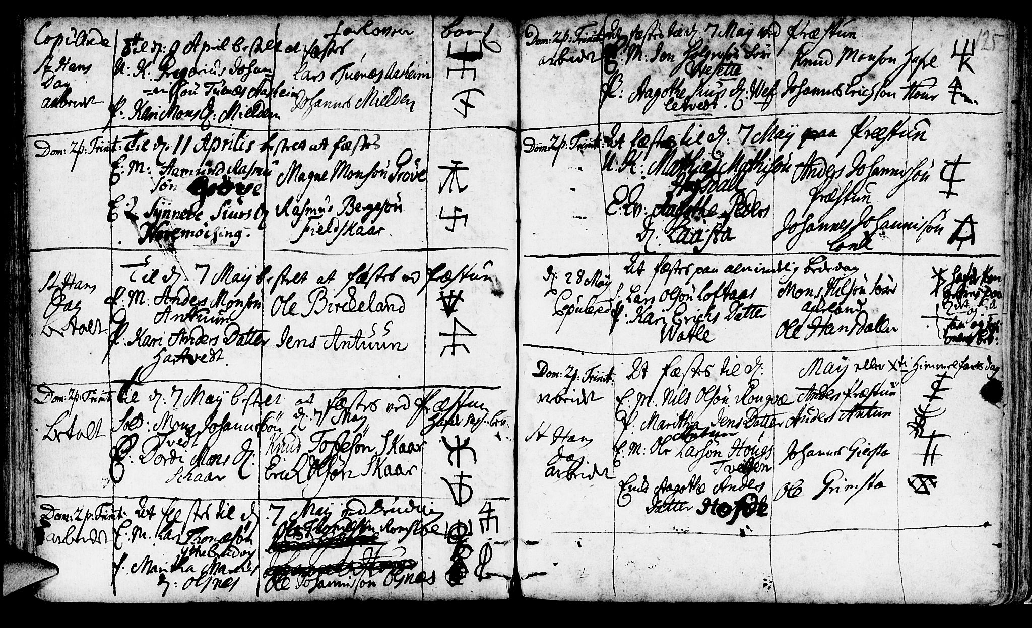 Haus sokneprestembete, SAB/A-75601/H/Haa: Parish register (official) no. A 4, 1723-1733, p. 125