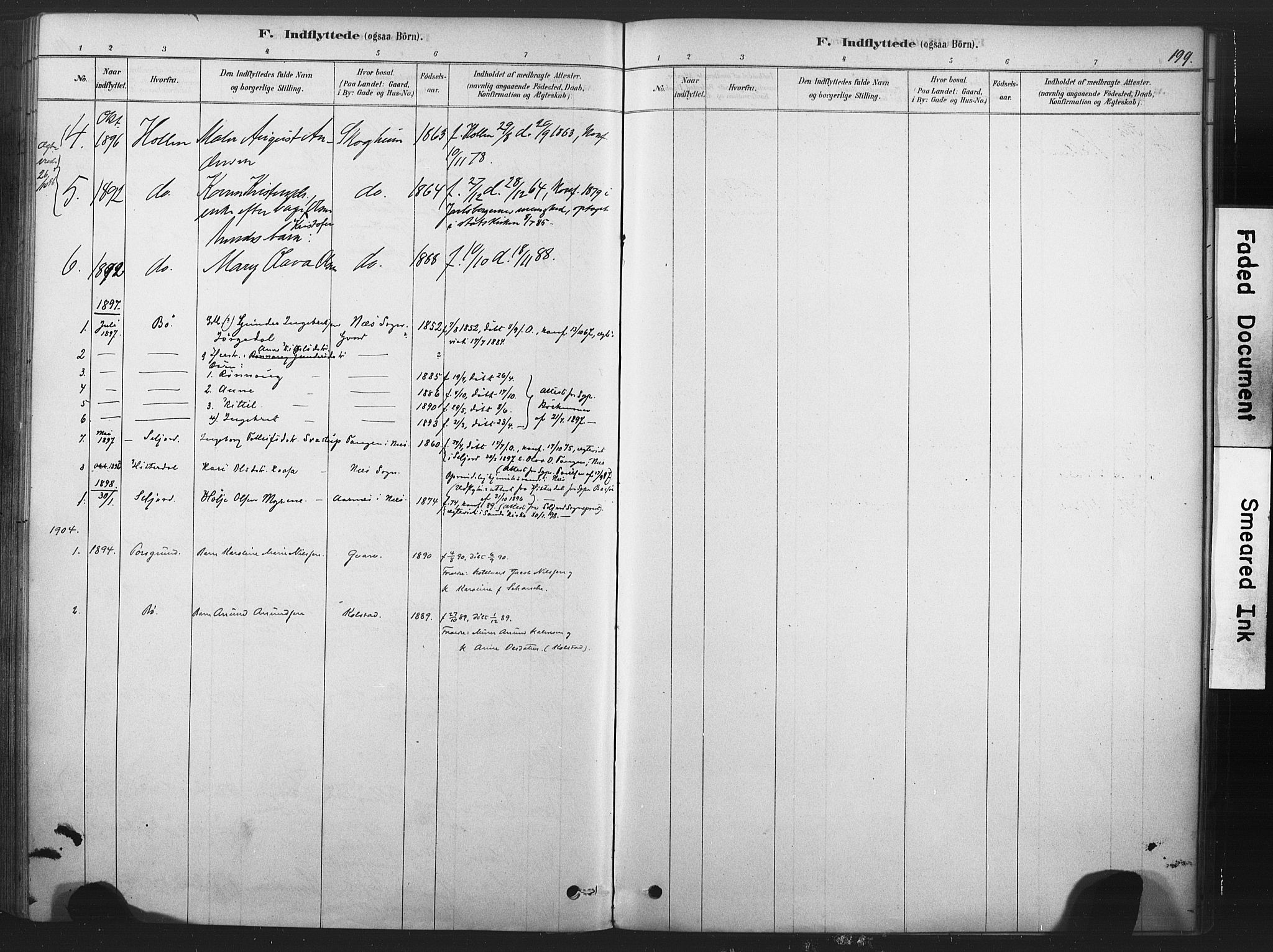 Sauherad kirkebøker, SAKO/A-298/F/Fb/L0002: Parish register (official) no. II 2, 1878-1901, p. 199