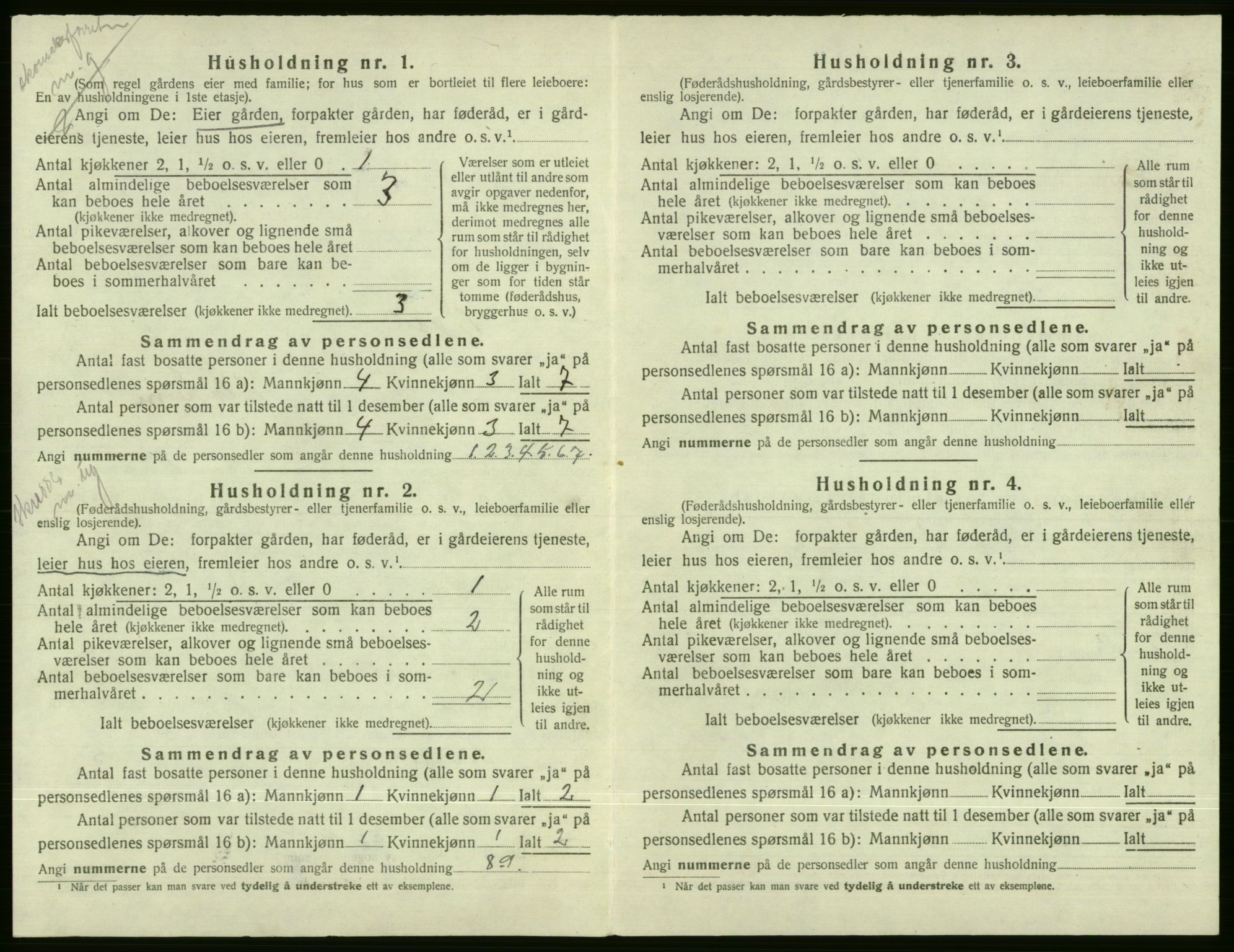 SAB, 1920 census for Voss, 1920, p. 2156