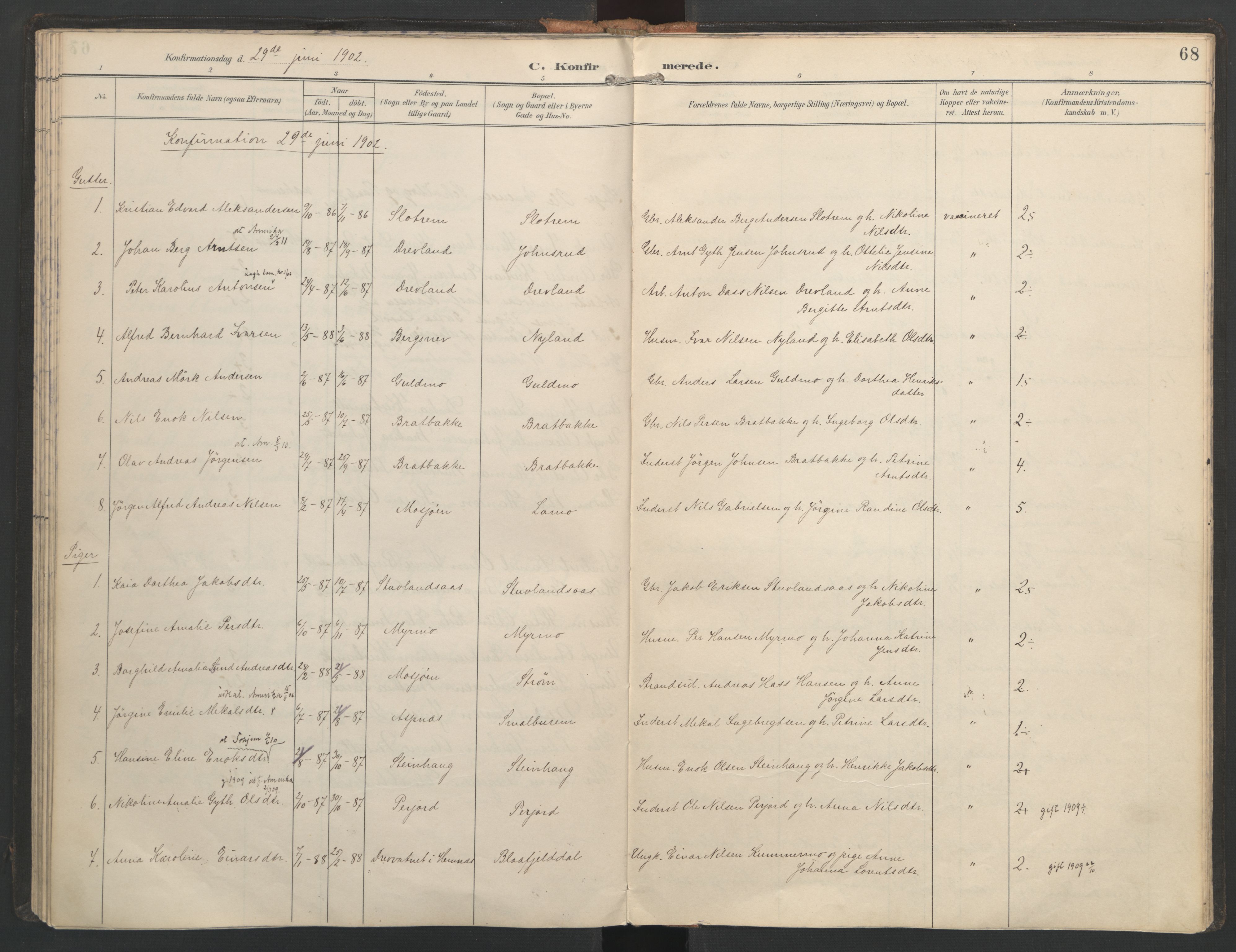 Ministerialprotokoller, klokkerbøker og fødselsregistre - Nordland, SAT/A-1459/821/L0317: Parish register (official) no. 821A01, 1892-1907, p. 68