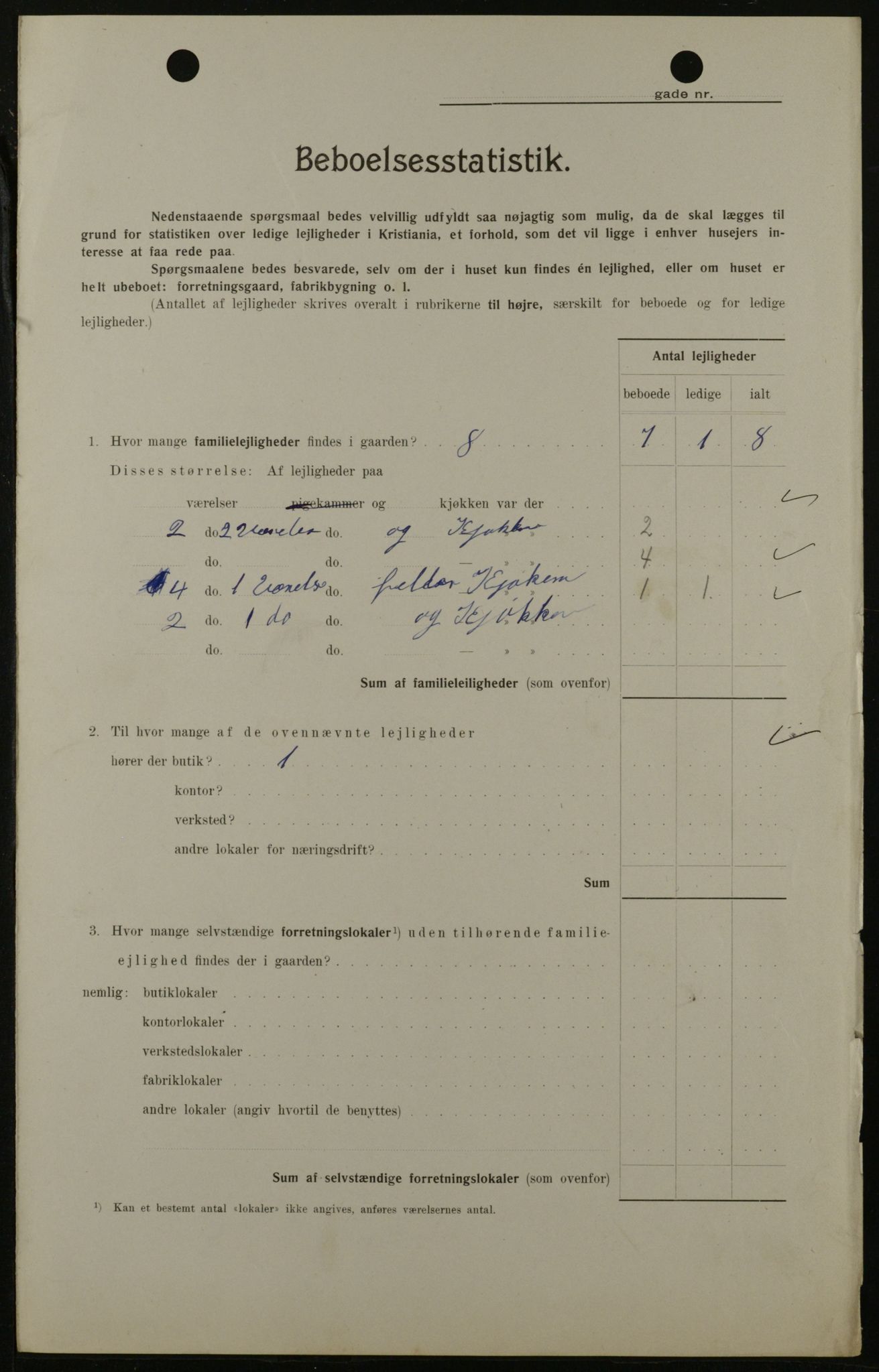 OBA, Municipal Census 1908 for Kristiania, 1908, p. 38005