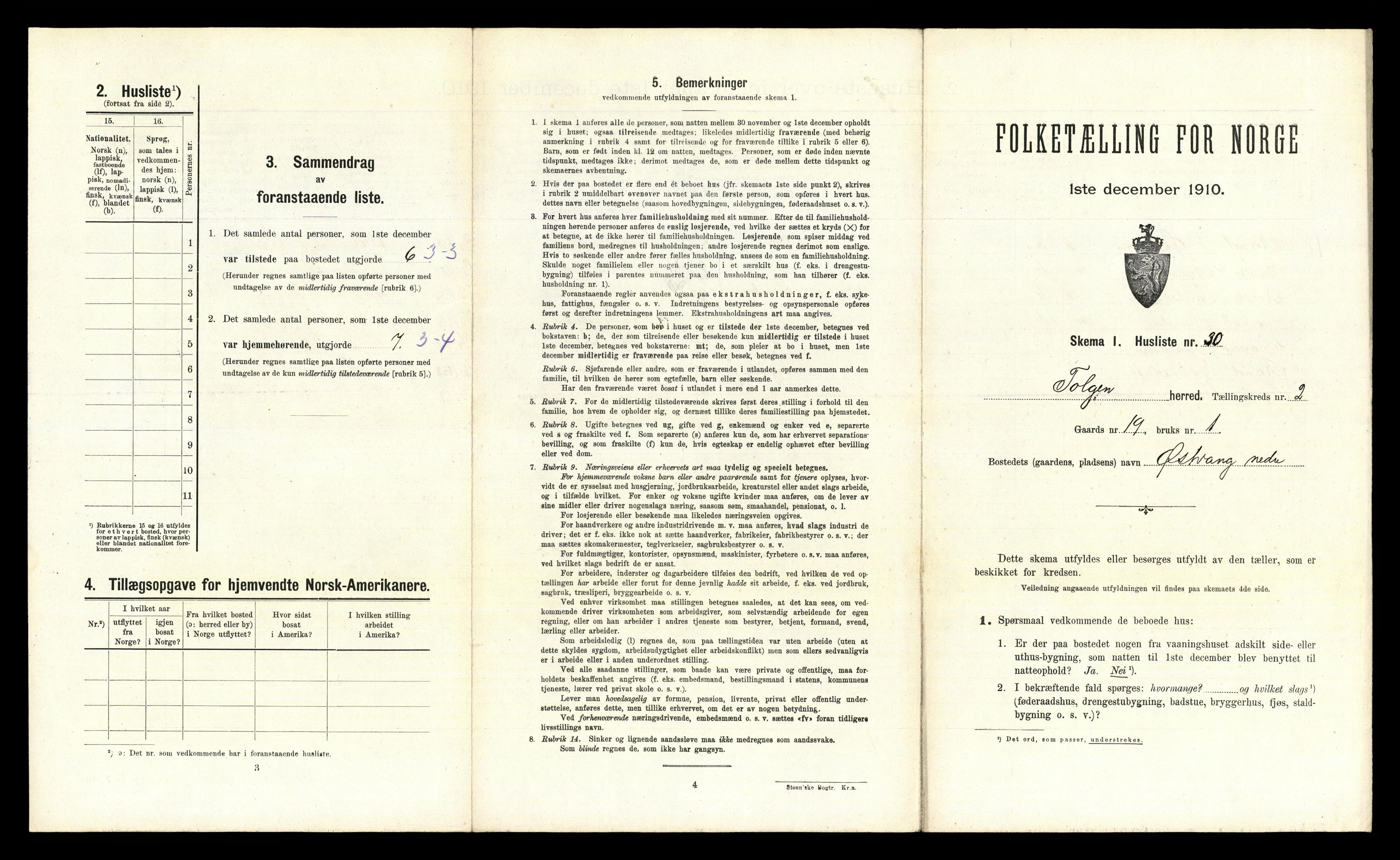 RA, 1910 census for Tolga, 1910, p. 198