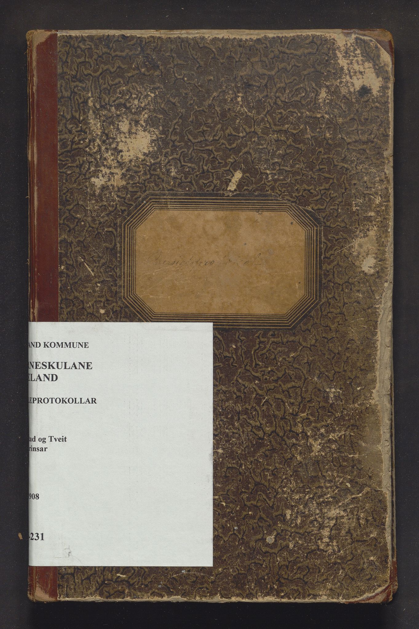 Meland kommune. Barneskulane, IKAH/1256-231/F/Fa/L0005: Skuleprotokoll for Brakstad og Tveit krinsar, 1894-1908