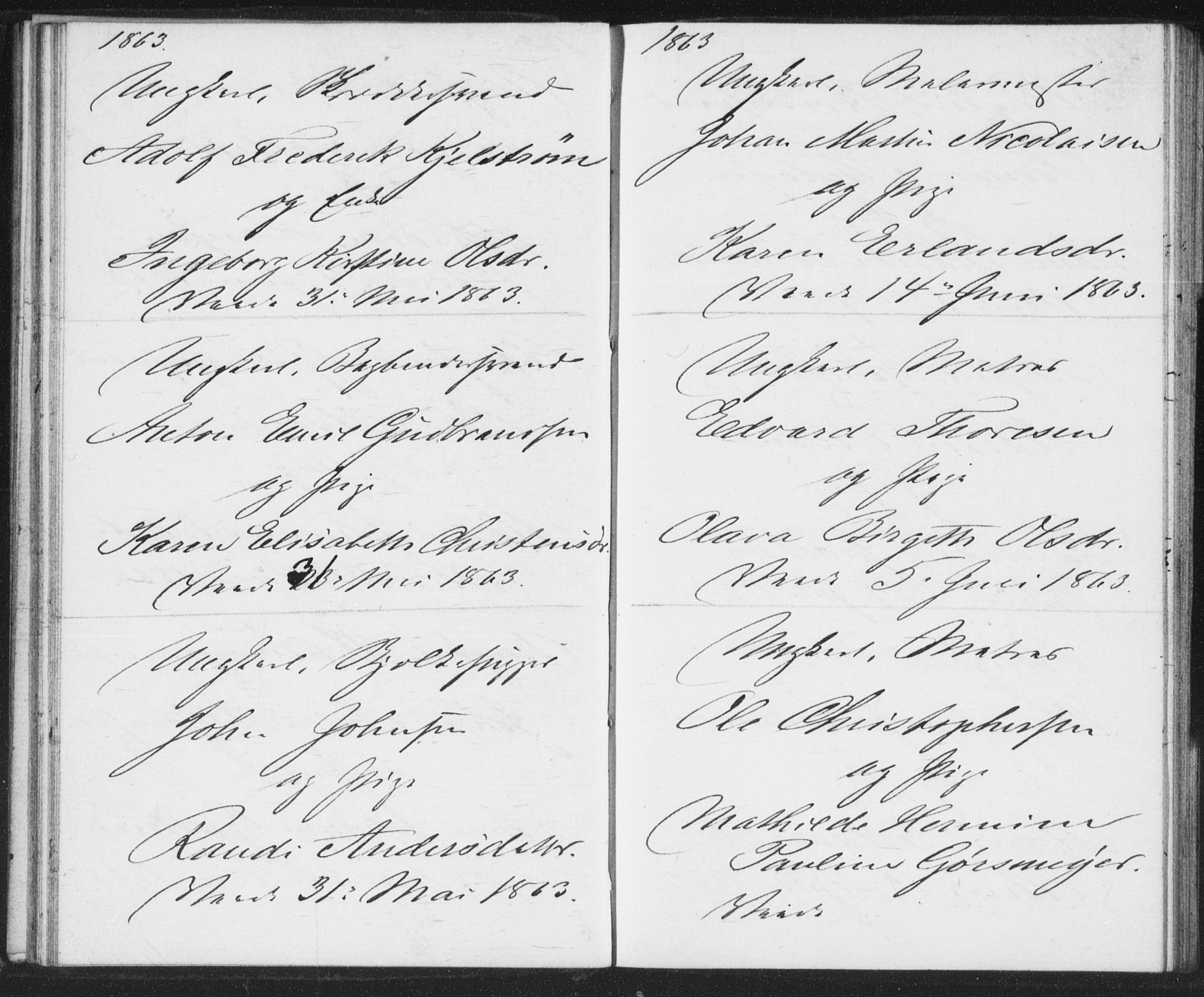 Bragernes kirkebøker, AV/SAKO-A-6/H/Ha/L0004: Banns register no. 4, 1860-1866