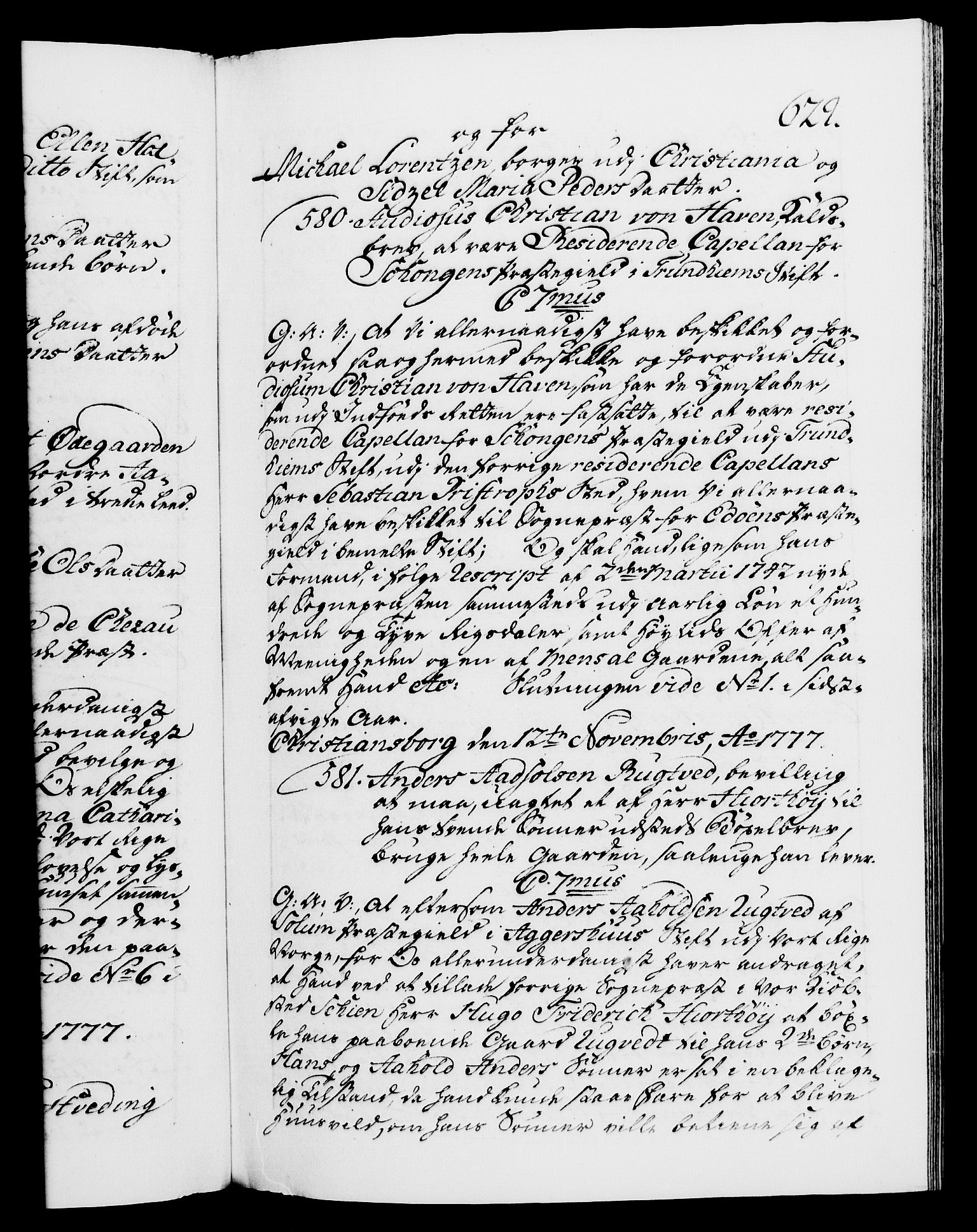 Danske Kanselli 1572-1799, RA/EA-3023/F/Fc/Fca/Fcaa/L0047: Norske registre, 1776-1778, p. 629a
