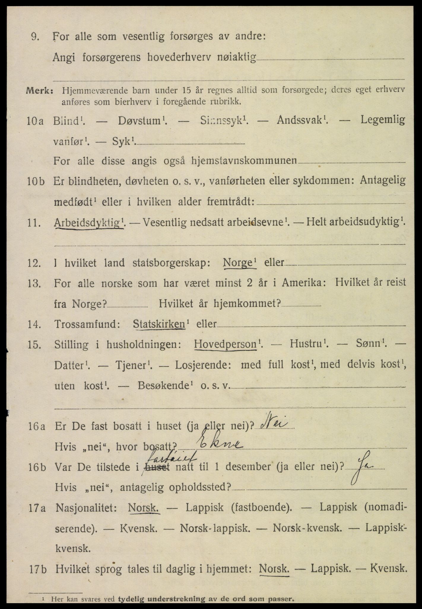 SAT, 1920 census for Sandvollan, 1920, p. 678