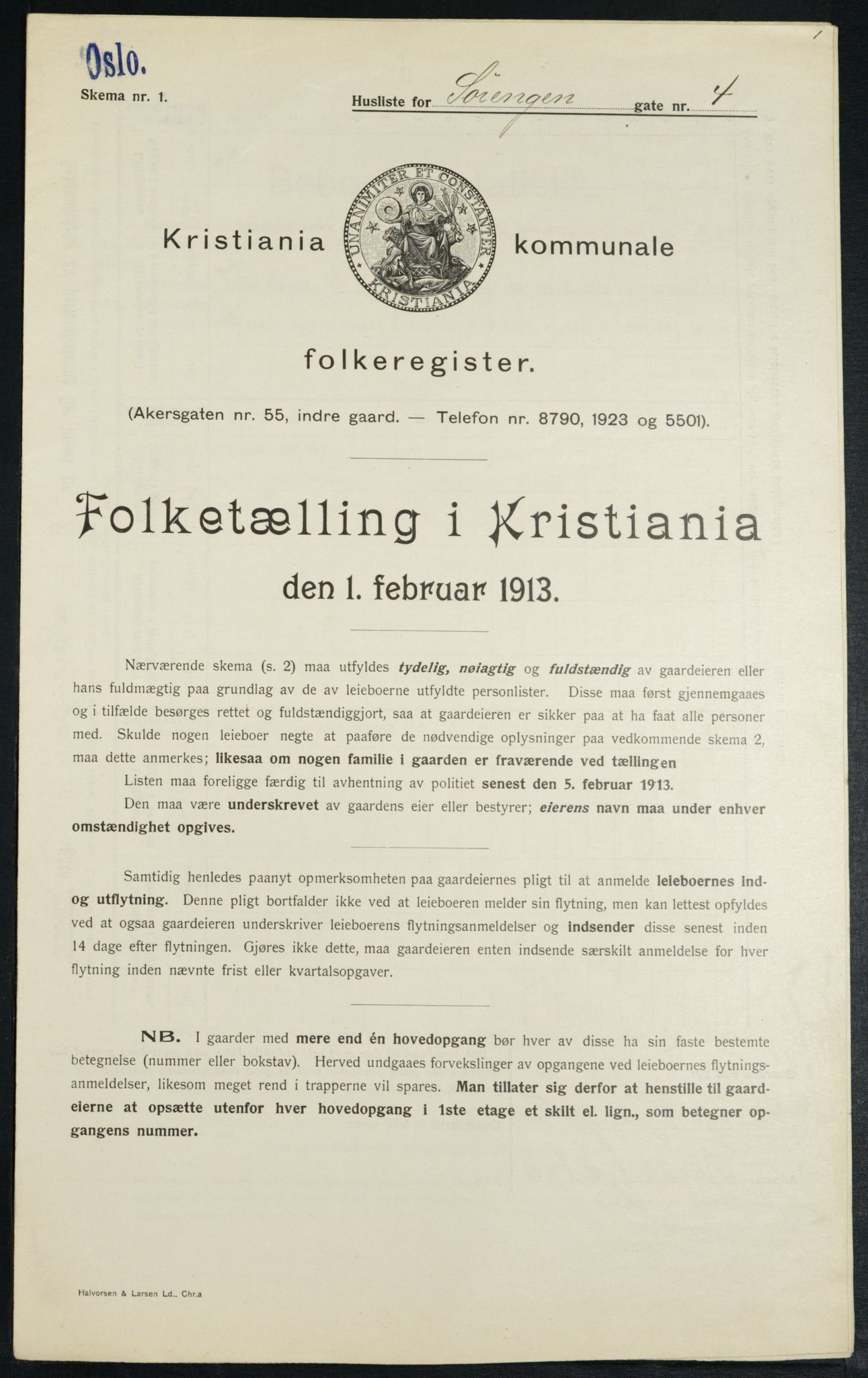 OBA, Municipal Census 1913 for Kristiania, 1913, p. 106473