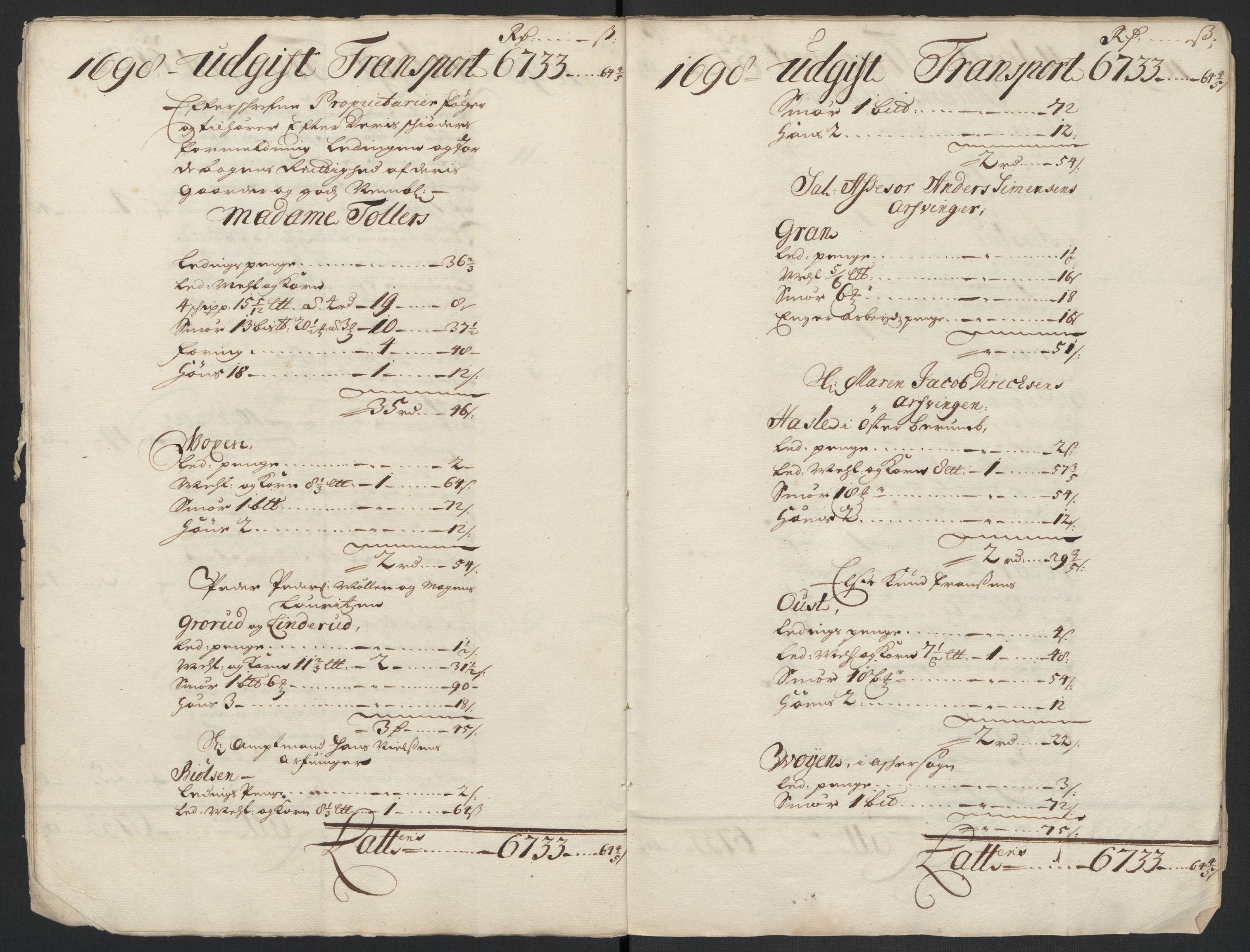 Rentekammeret inntil 1814, Reviderte regnskaper, Fogderegnskap, AV/RA-EA-4092/R10/L0441: Fogderegnskap Aker og Follo, 1698, p. 13