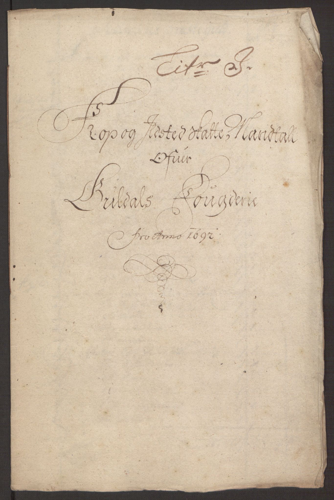 Rentekammeret inntil 1814, Reviderte regnskaper, Fogderegnskap, RA/EA-4092/R59/L3942: Fogderegnskap Gauldal, 1692, p. 138