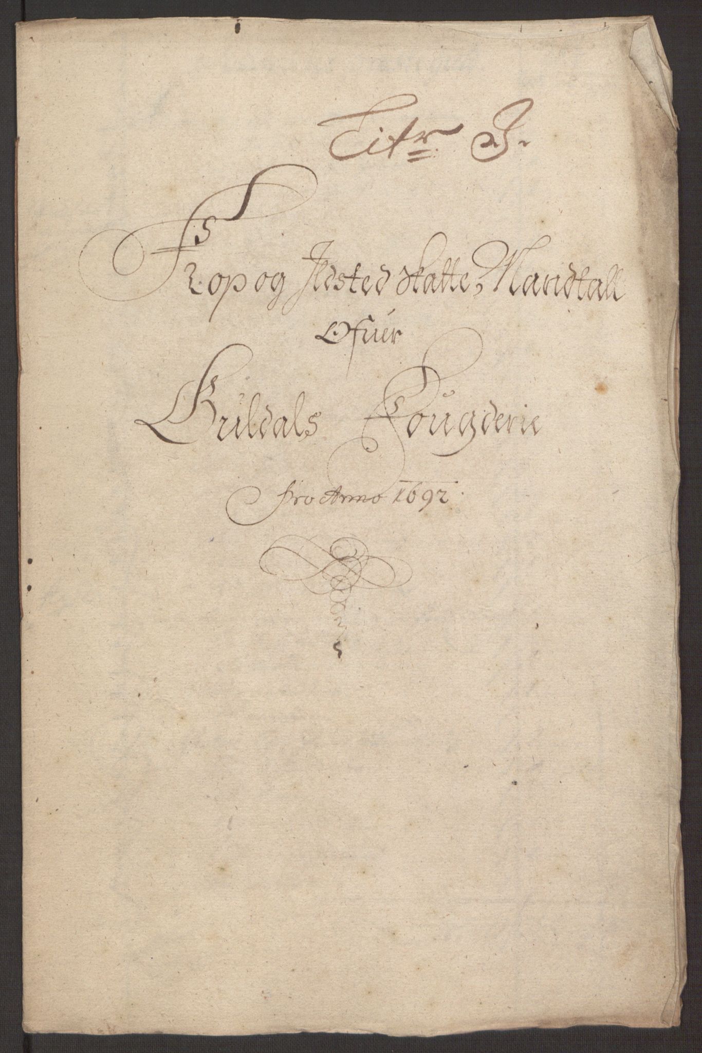 Rentekammeret inntil 1814, Reviderte regnskaper, Fogderegnskap, AV/RA-EA-4092/R59/L3942: Fogderegnskap Gauldal, 1692, p. 138