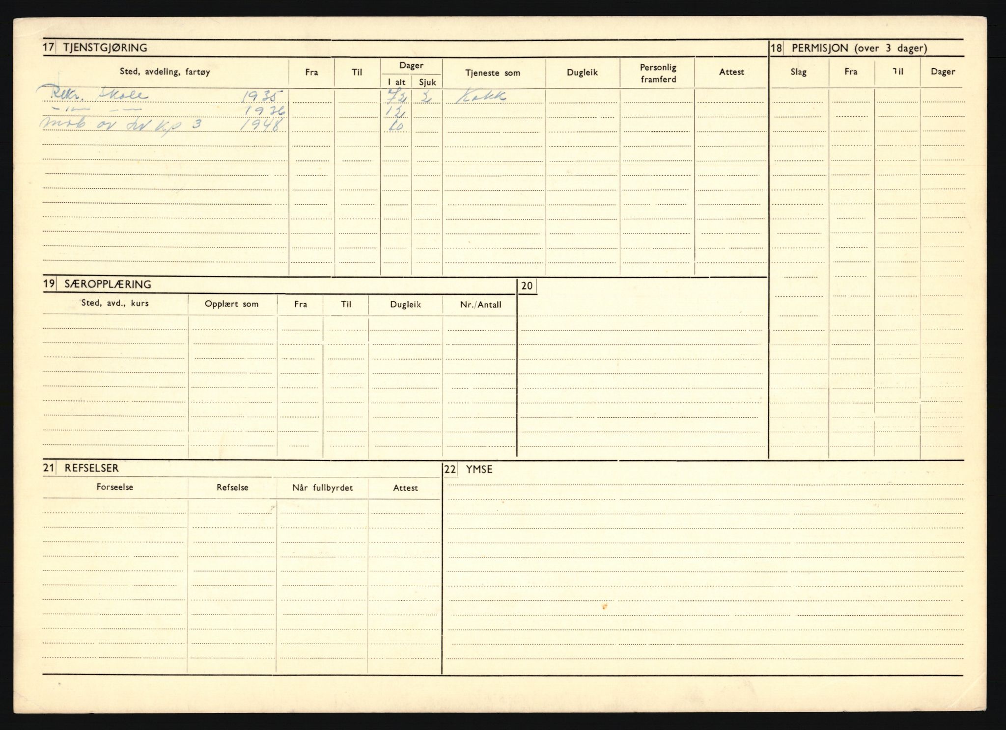 Forsvaret, Troms infanteriregiment nr. 16, AV/RA-RAFA-3146/P/Pa/L0019: Rulleblad for regimentets menige mannskaper, årsklasse 1935, 1935, p. 898