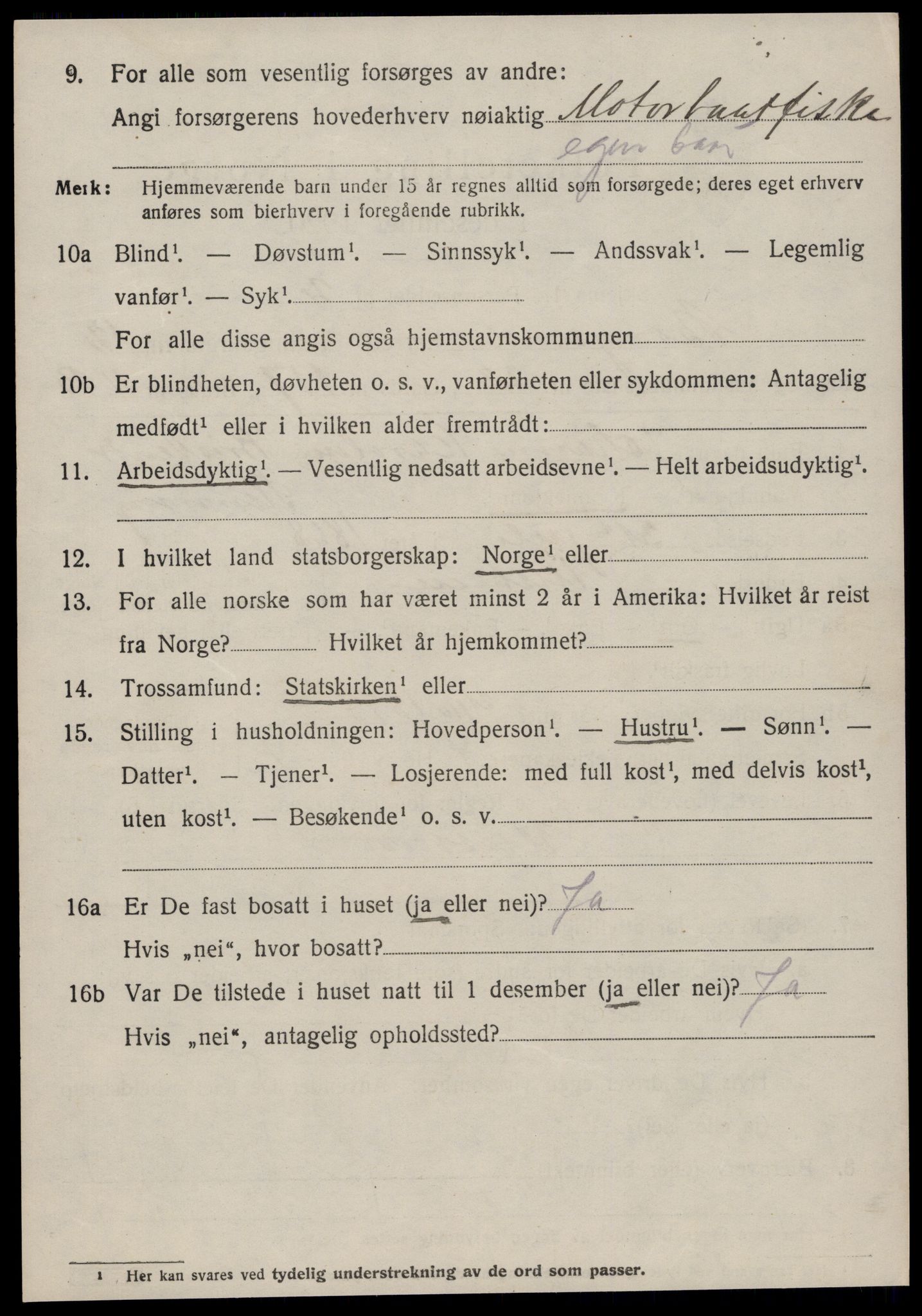 SAT, 1920 census for Borgund, 1920, p. 10763