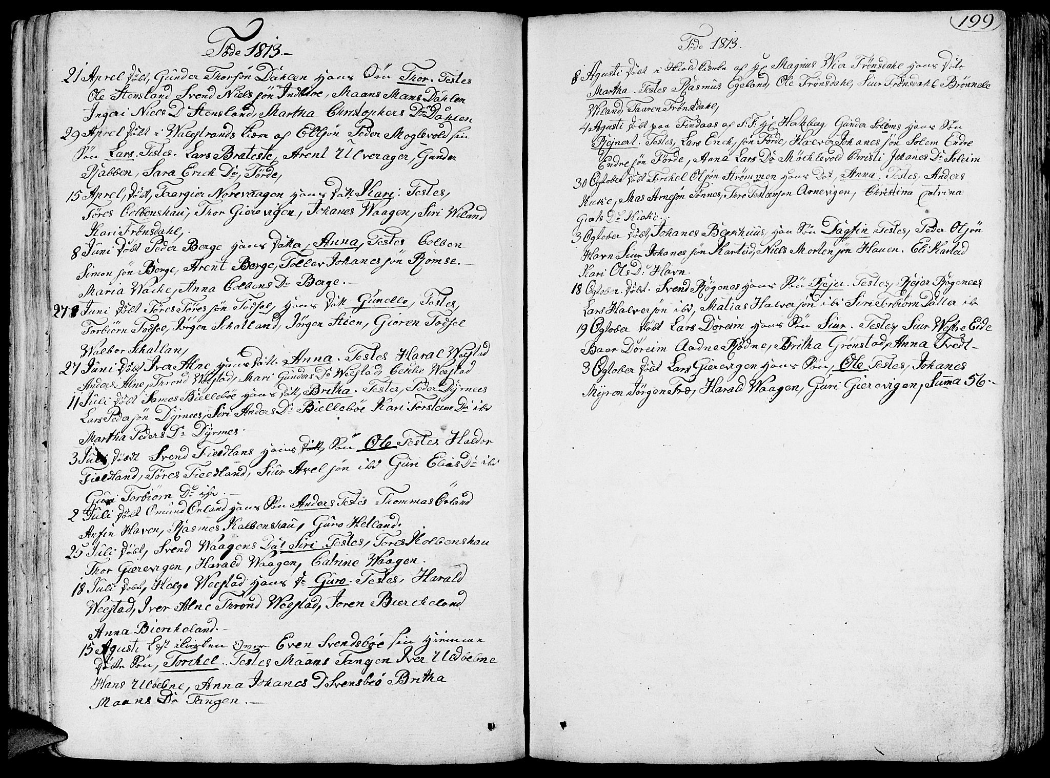 Fjelberg sokneprestembete, AV/SAB-A-75201/H/Haa: Parish register (official) no. A 3, 1788-1815, p. 199