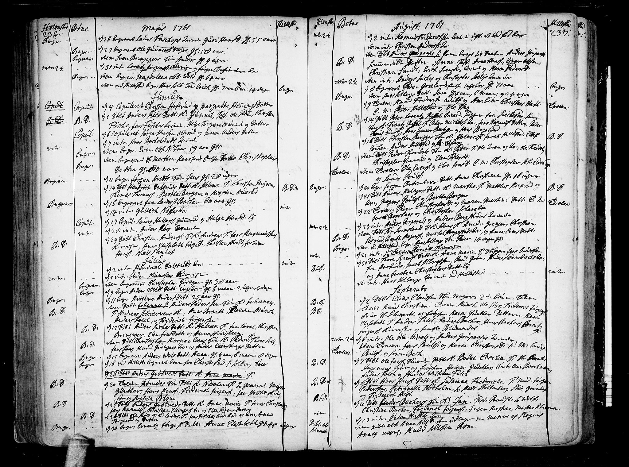 Botne kirkebøker, AV/SAKO-A-340/F/Fa/L0001a: Parish register (official) no. I 1A, 1707-1778, p. 236-237