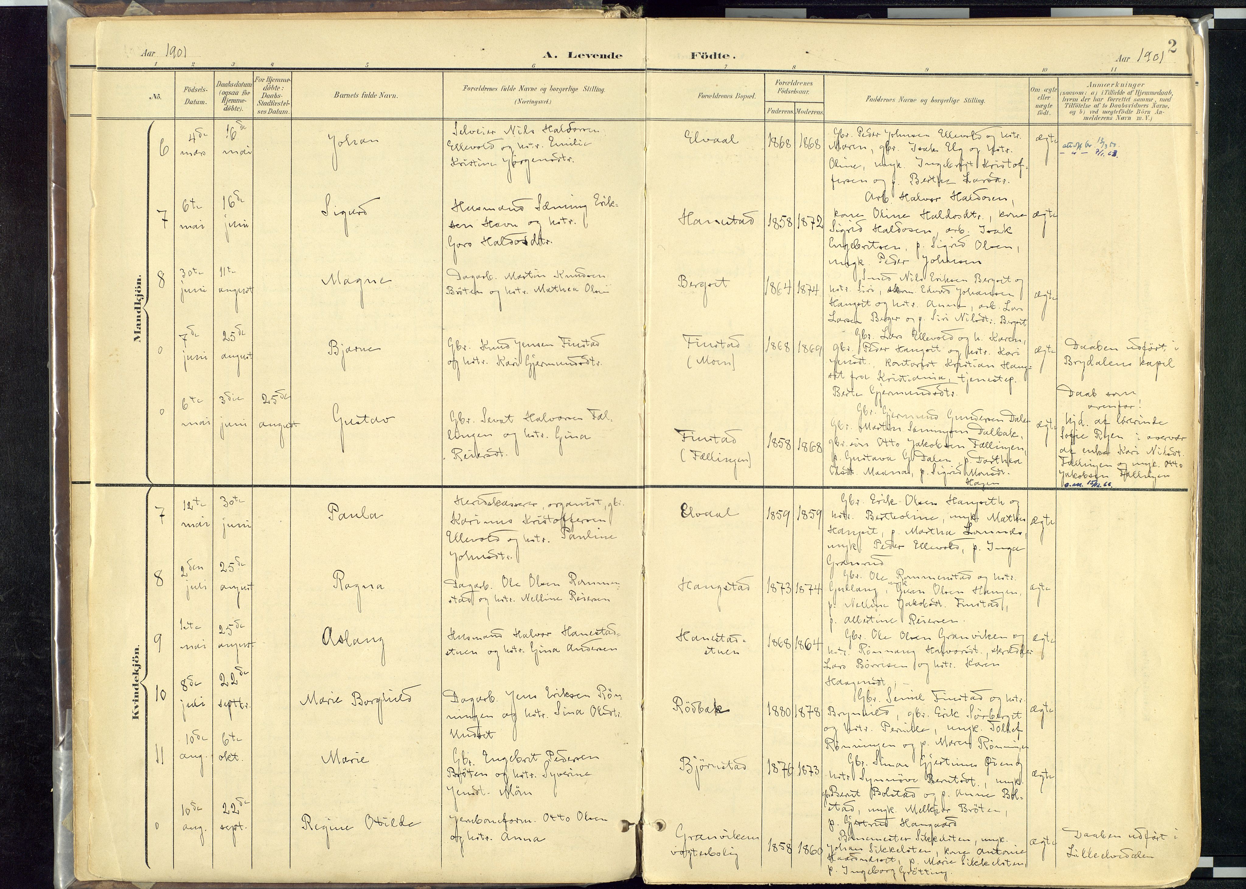 Rendalen prestekontor, SAH/PREST-054/H/Ha/Haa/L0012: Parish register (official) no. 12, 1901-1928, p. 2
