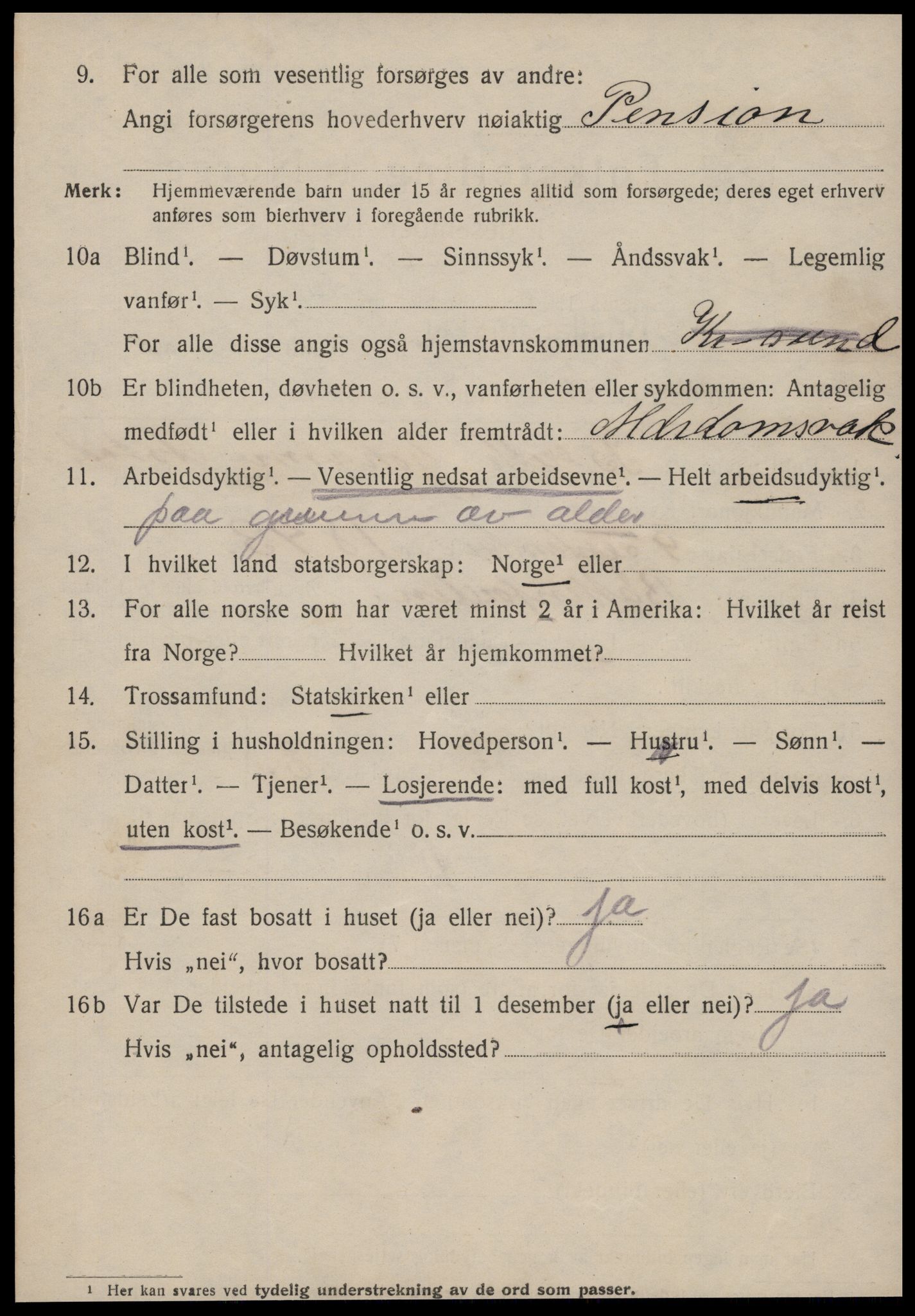 SAT, 1920 census for Kristiansund, 1920, p. 32080