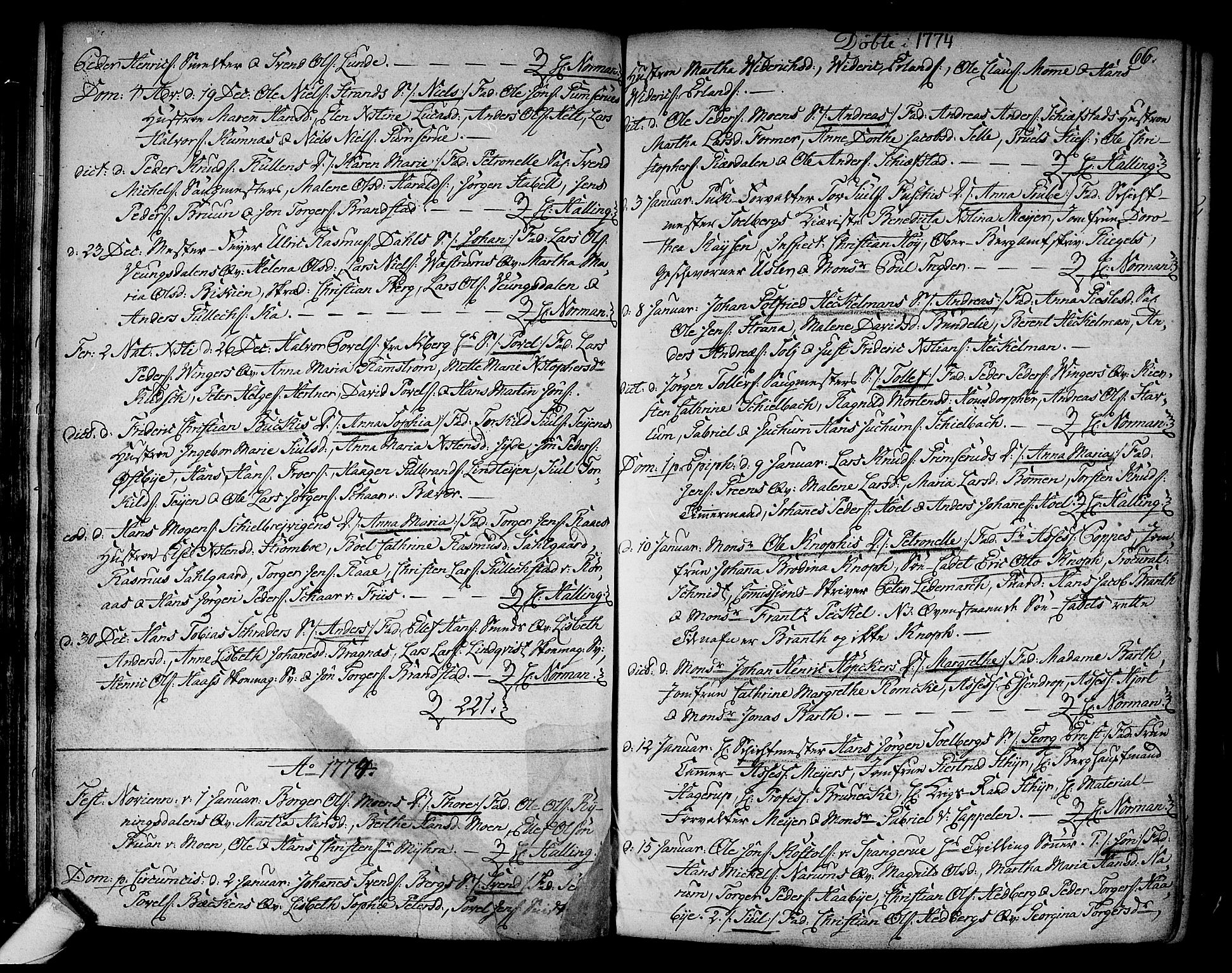 Kongsberg kirkebøker, SAKO/A-22/F/Fa/L0005: Parish register (official) no. I 5, 1769-1782, p. 66
