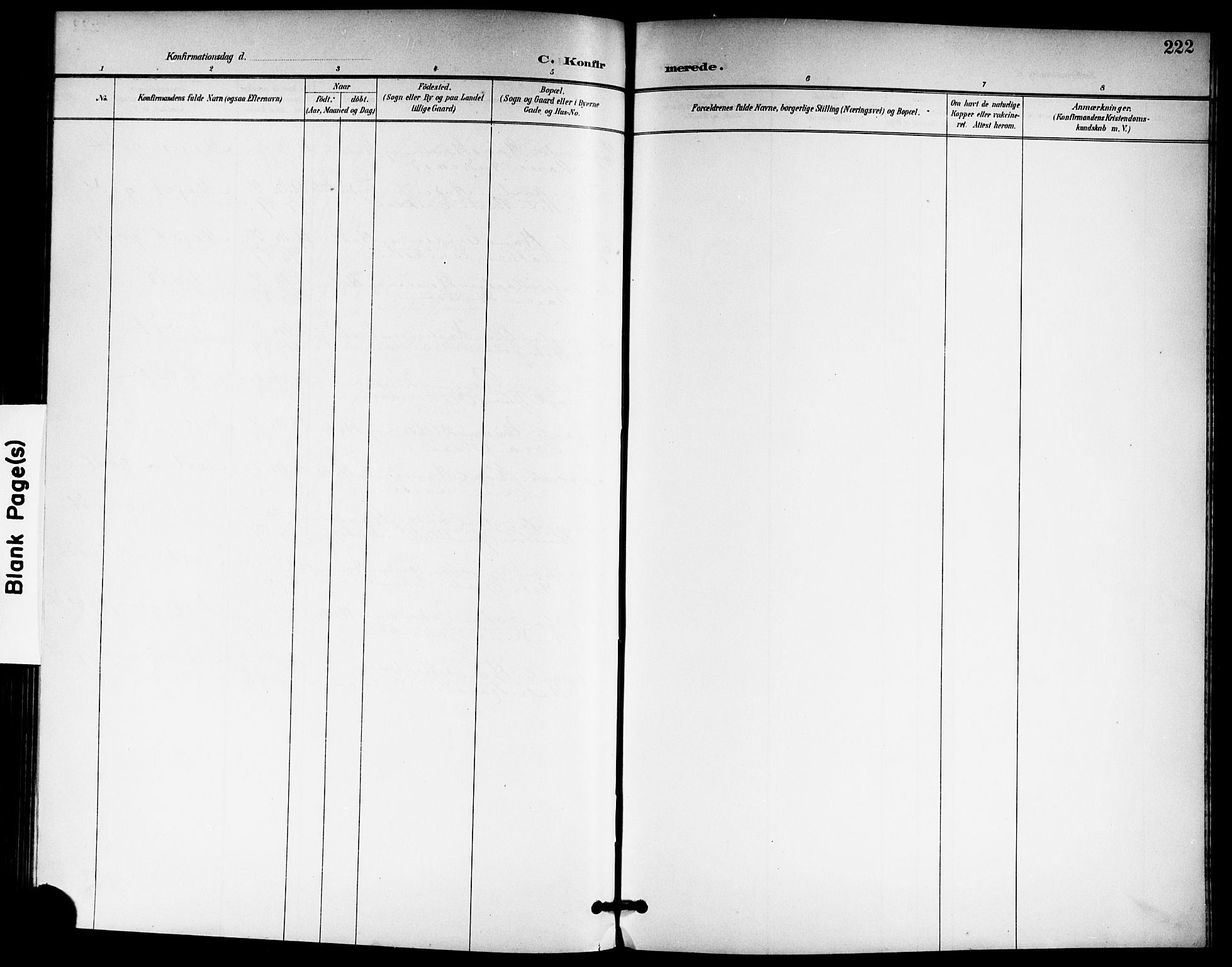 Skedsmo prestekontor Kirkebøker, AV/SAO-A-10033a/G/Ga/L0005a: Parish register (copy) no. I 5A, 1896-1901, p. 222