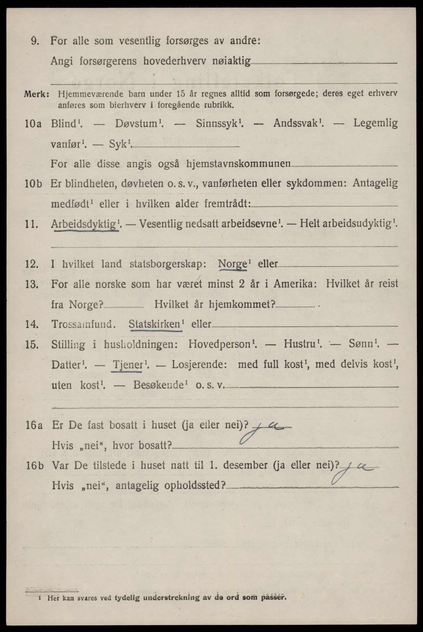 SAST, 1920 census for Tysvær, 1920, p. 2547