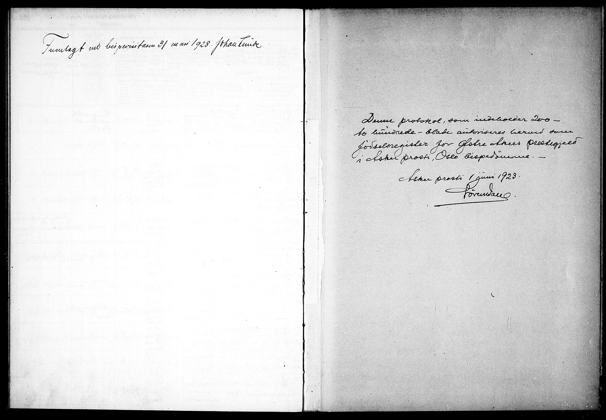 Østre Aker prestekontor Kirkebøker, AV/SAO-A-10840/J/Ja/L0002: Birth register no. I 2, 1923-1927