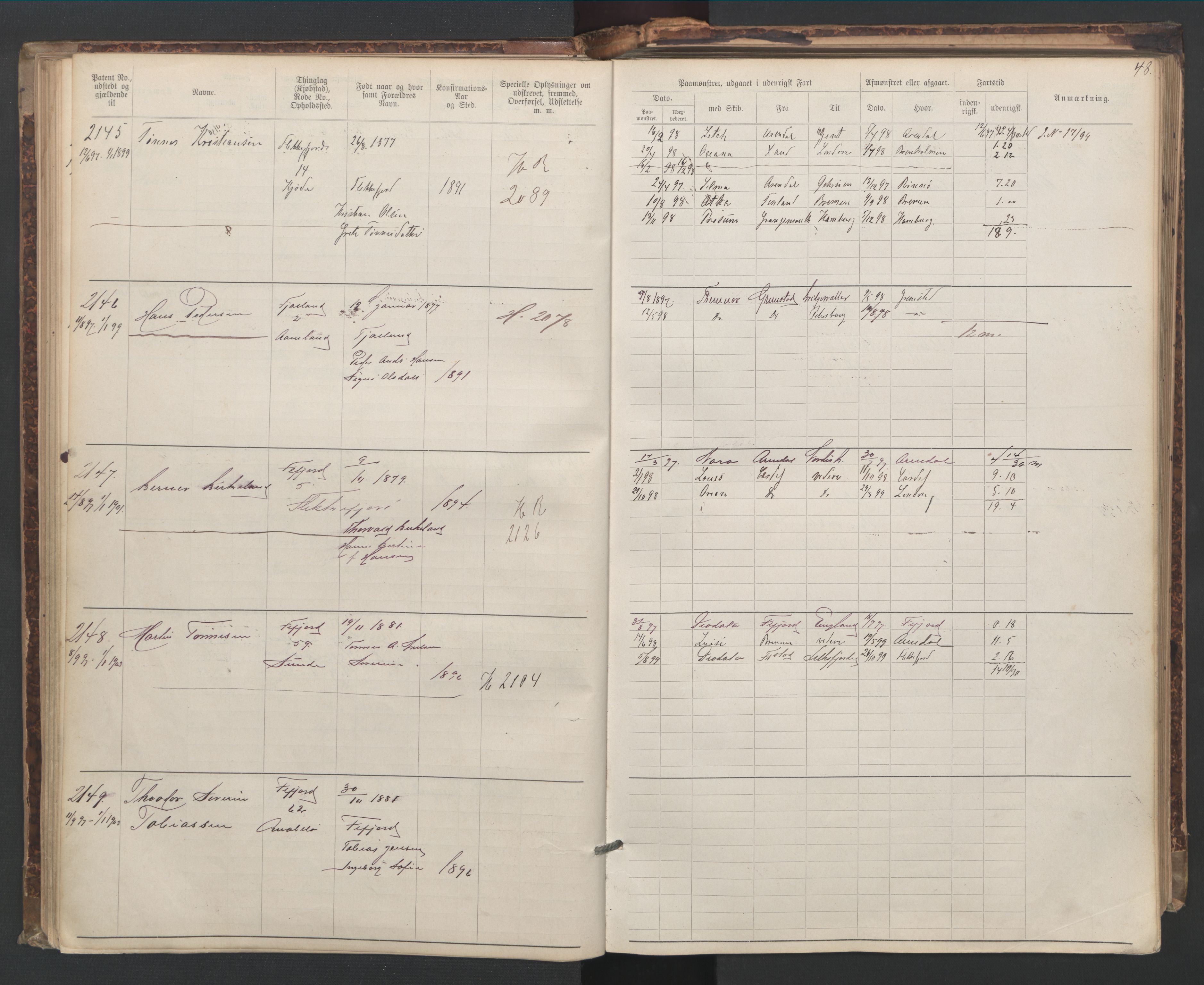 Flekkefjord mønstringskrets, SAK/2031-0018/F/Fa/L0006: Annotasjonsrulle nr 1916-2964 med register, Æ-3, 1891-1948, p. 78