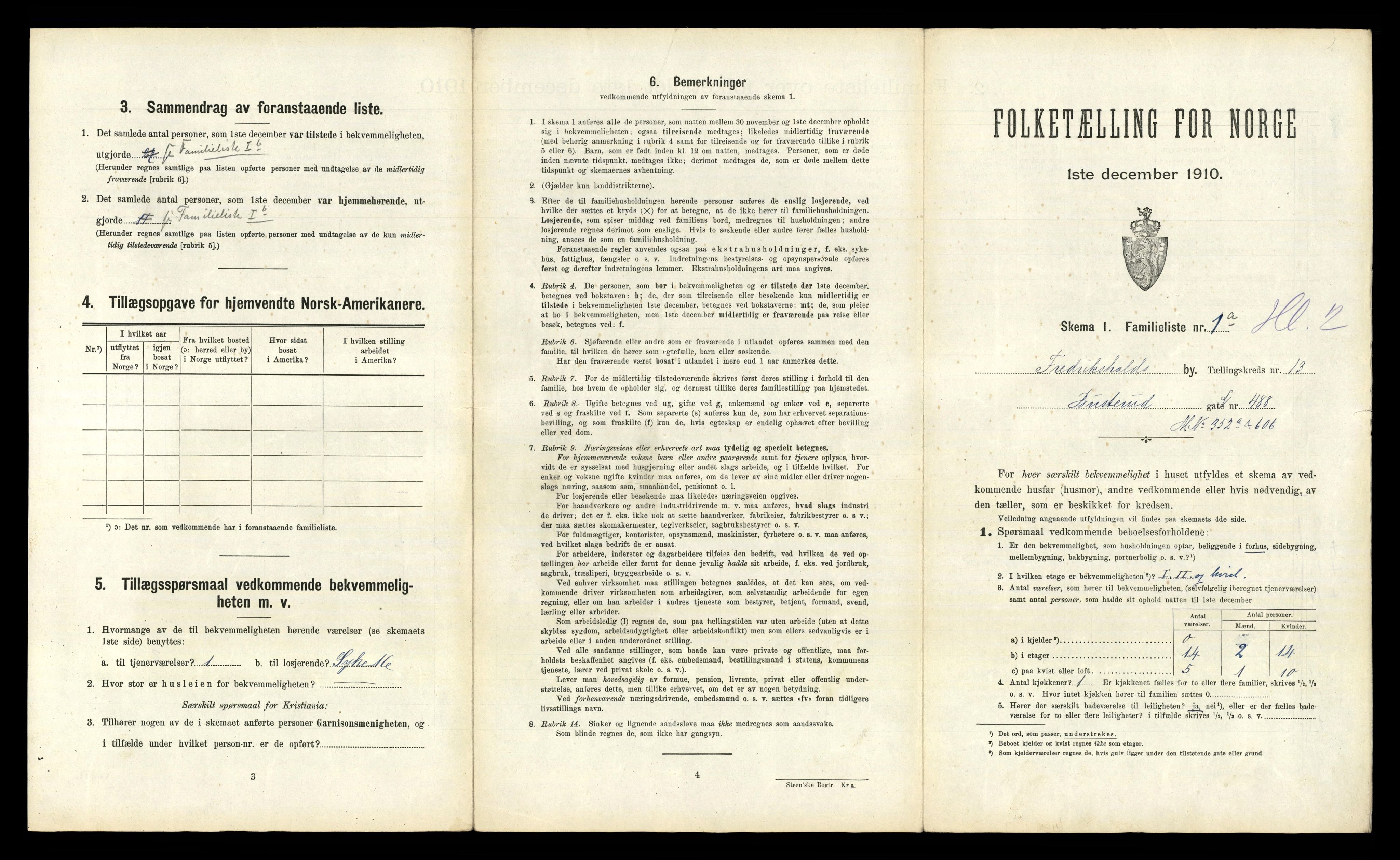 RA, 1910 census for Fredrikshald, 1910, p. 4302