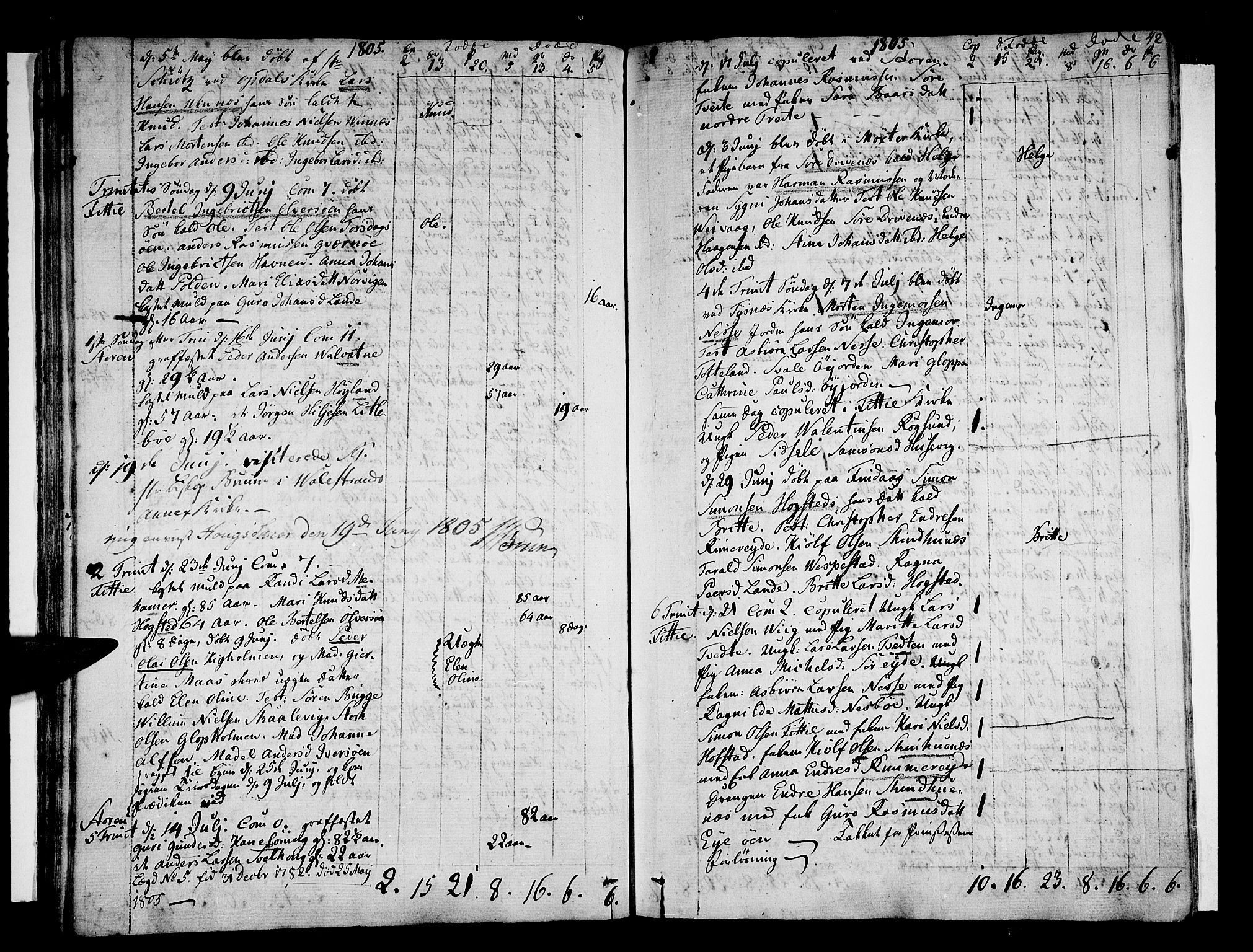 Stord sokneprestembete, AV/SAB-A-78201/H/Haa: Parish register (official) no. A 4, 1800-1815, p. 42