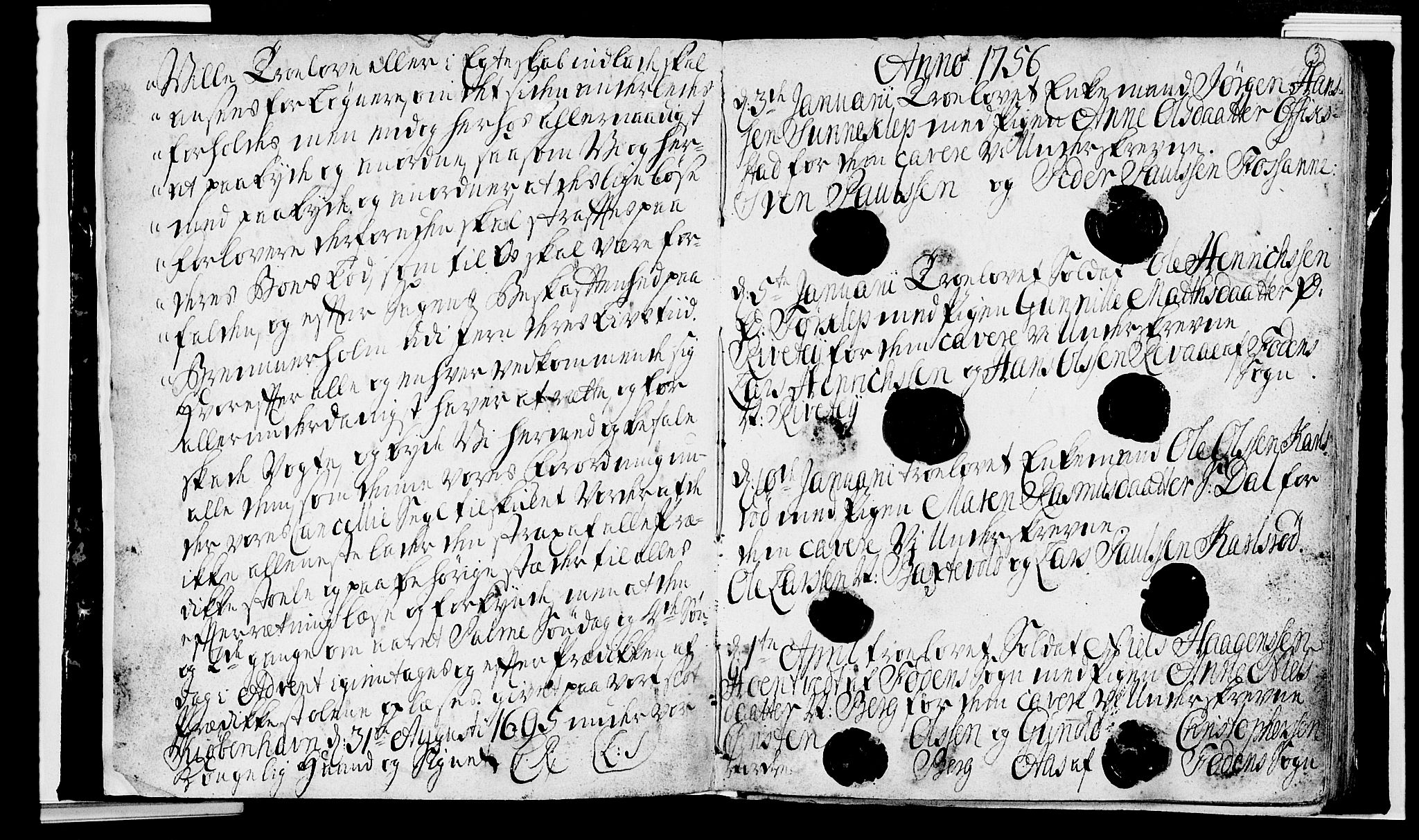 Våle kirkebøker, SAKO/A-334/H/Hb/L0002: Best man's statements no. 2, 1756-1799, p. 3