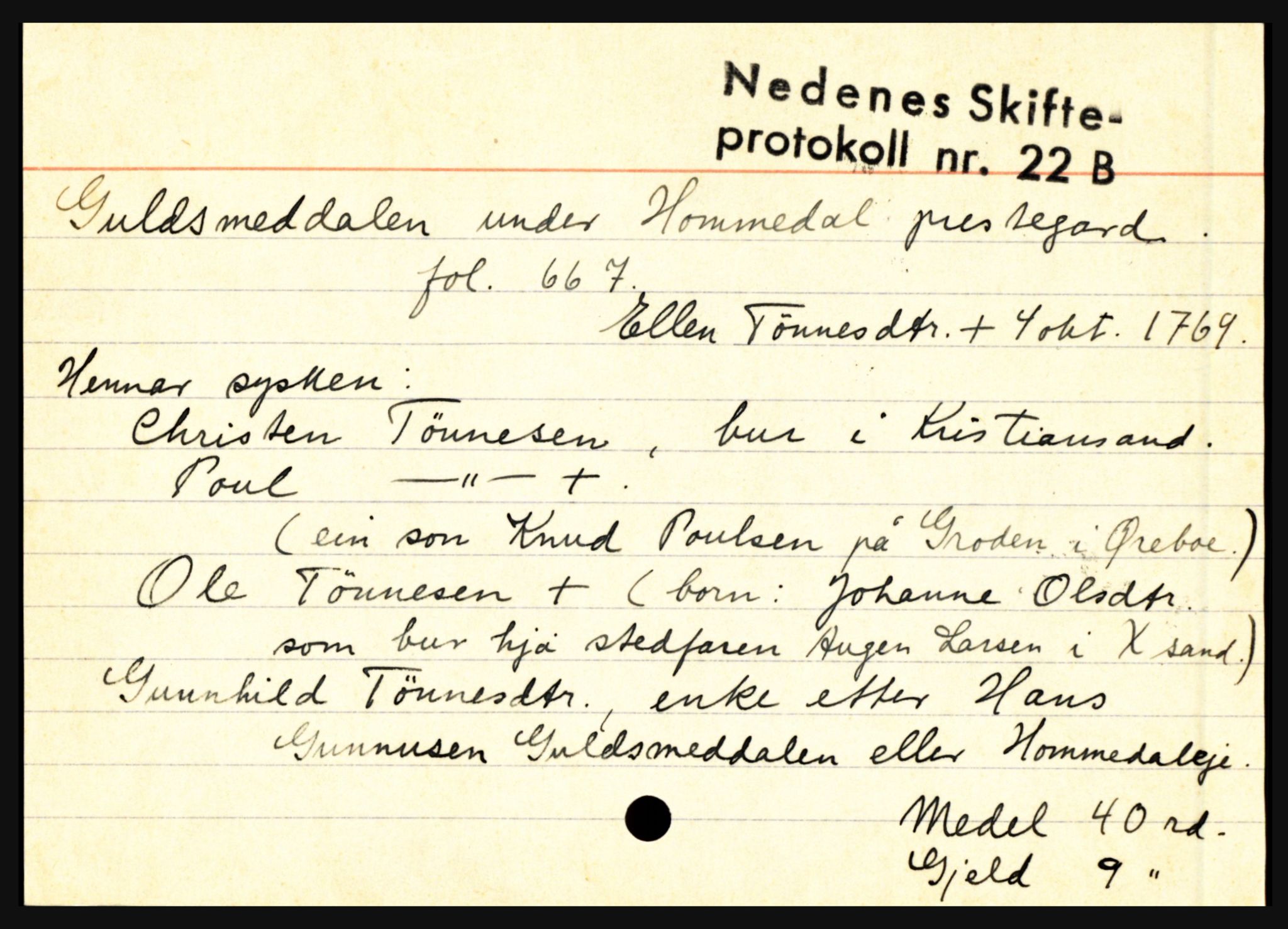 Nedenes sorenskriveri før 1824, AV/SAK-1221-0007/H, p. 12867