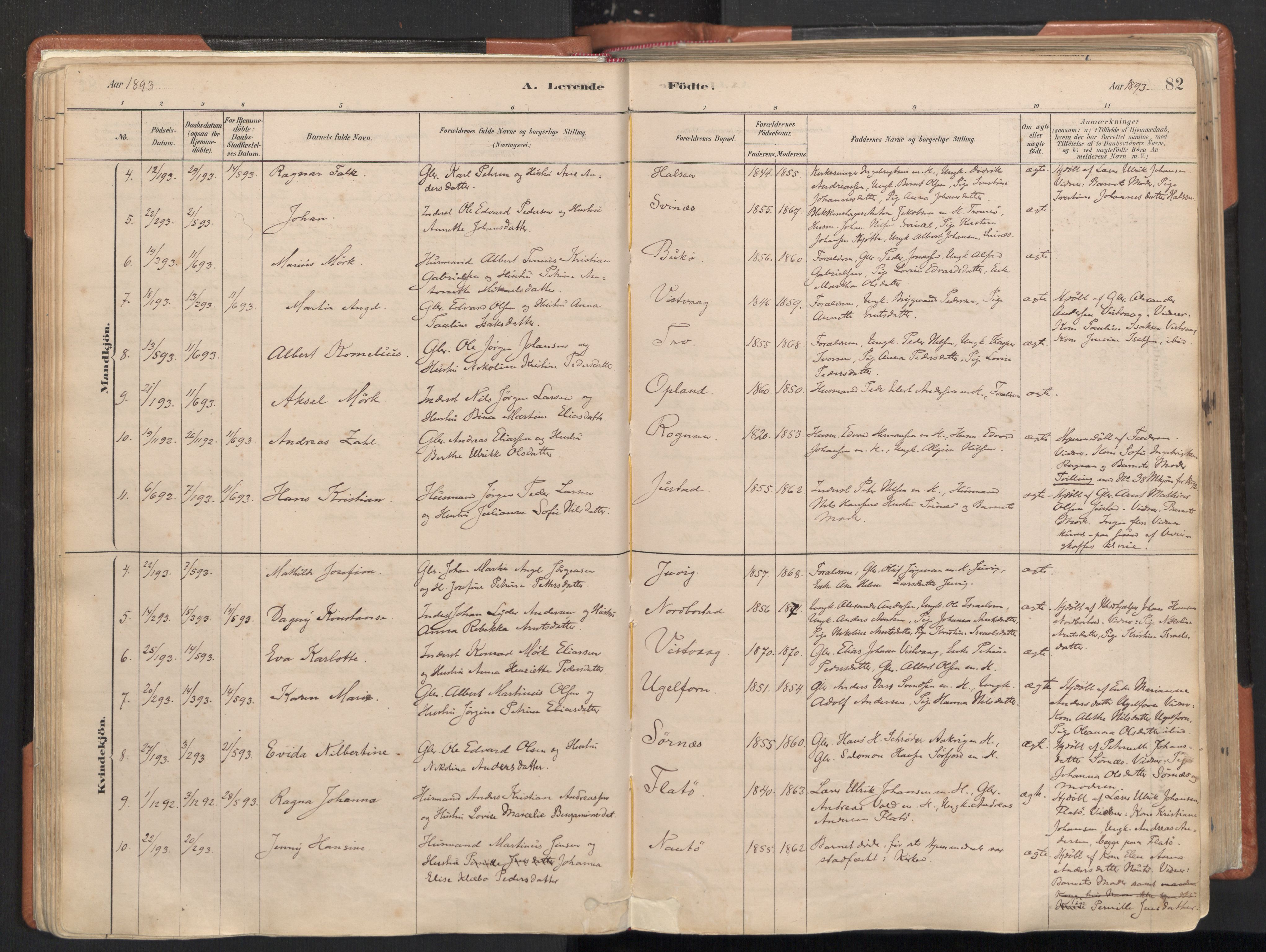 Ministerialprotokoller, klokkerbøker og fødselsregistre - Nordland, SAT/A-1459/817/L0264: Parish register (official) no. 817A04, 1878-1907, p. 82