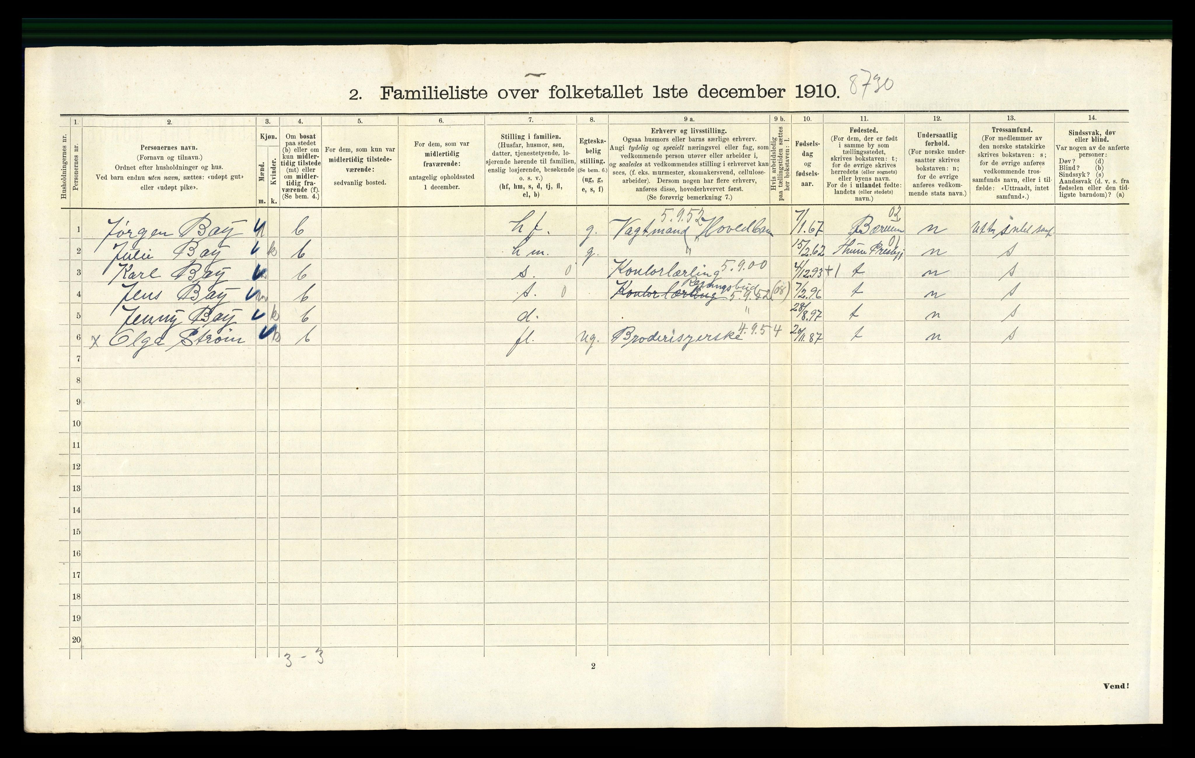 RA, 1910 census for Kristiania, 1910, p. 66466