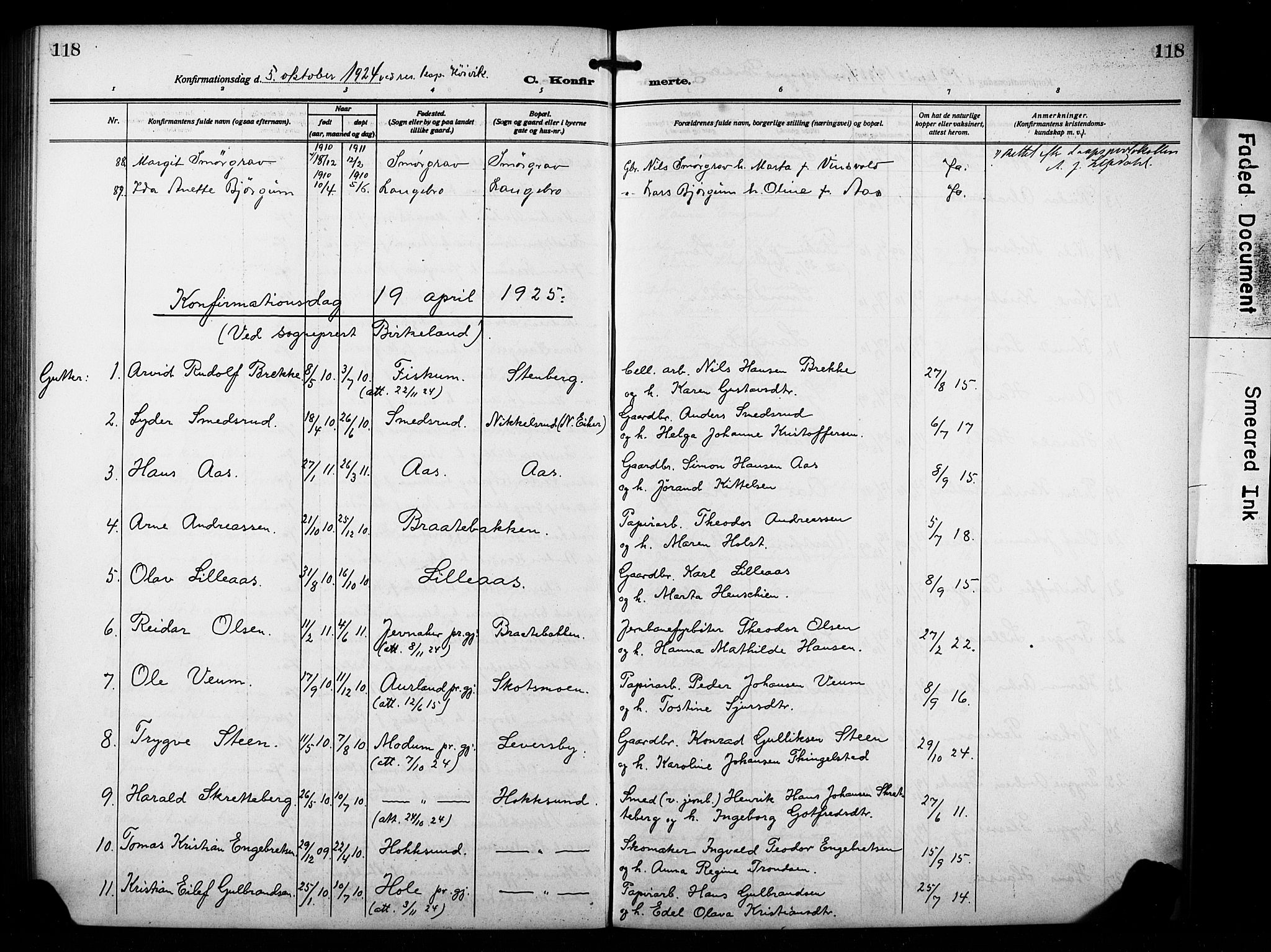 Eiker kirkebøker, AV/SAKO-A-4/F/Fb/L0006: Parish register (official) no. II 6, 1908-1928, p. 118
