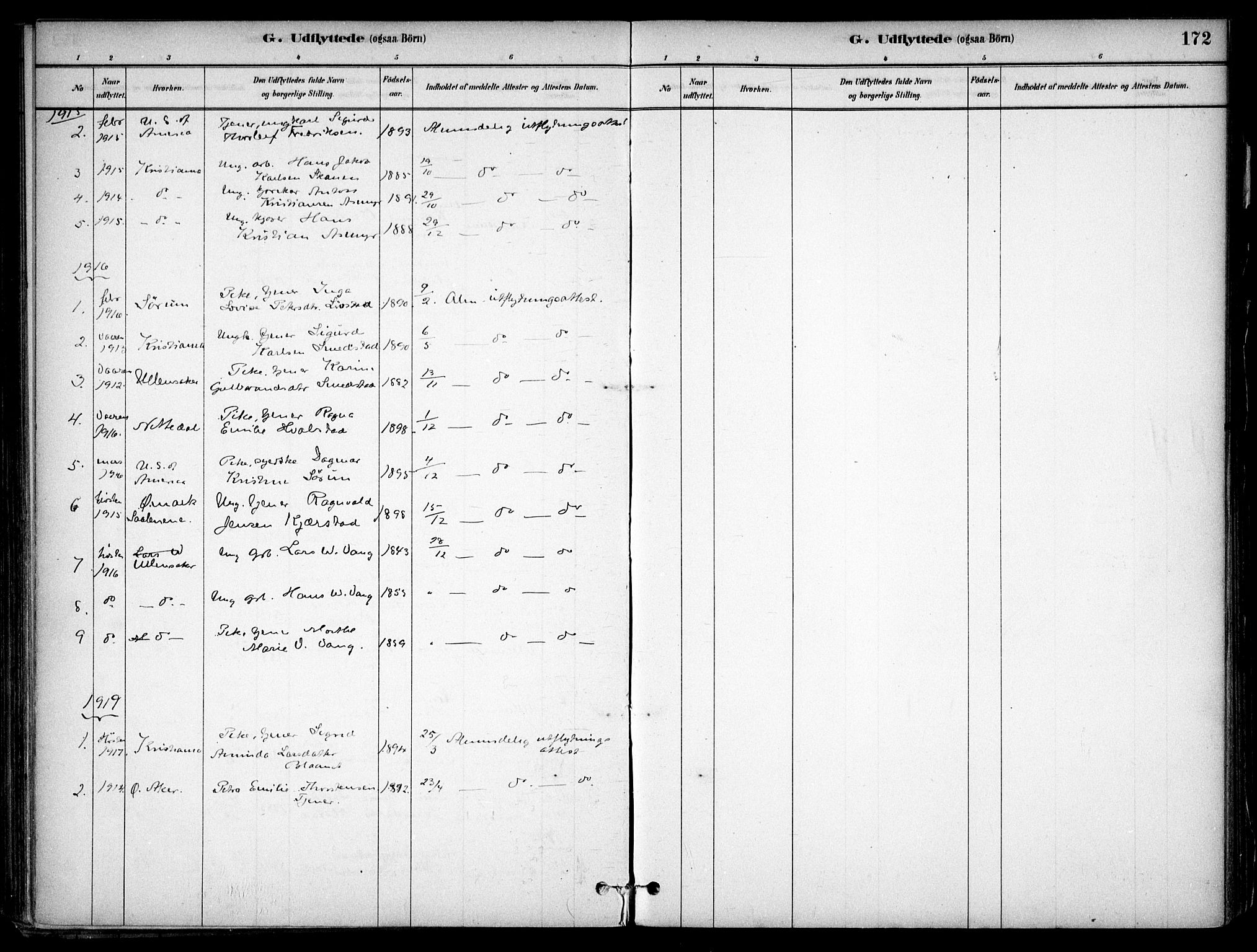 Gjerdrum prestekontor Kirkebøker, SAO/A-10412b/F/Fa/L0009: Parish register (official) no. I 9, 1881-1916, p. 172