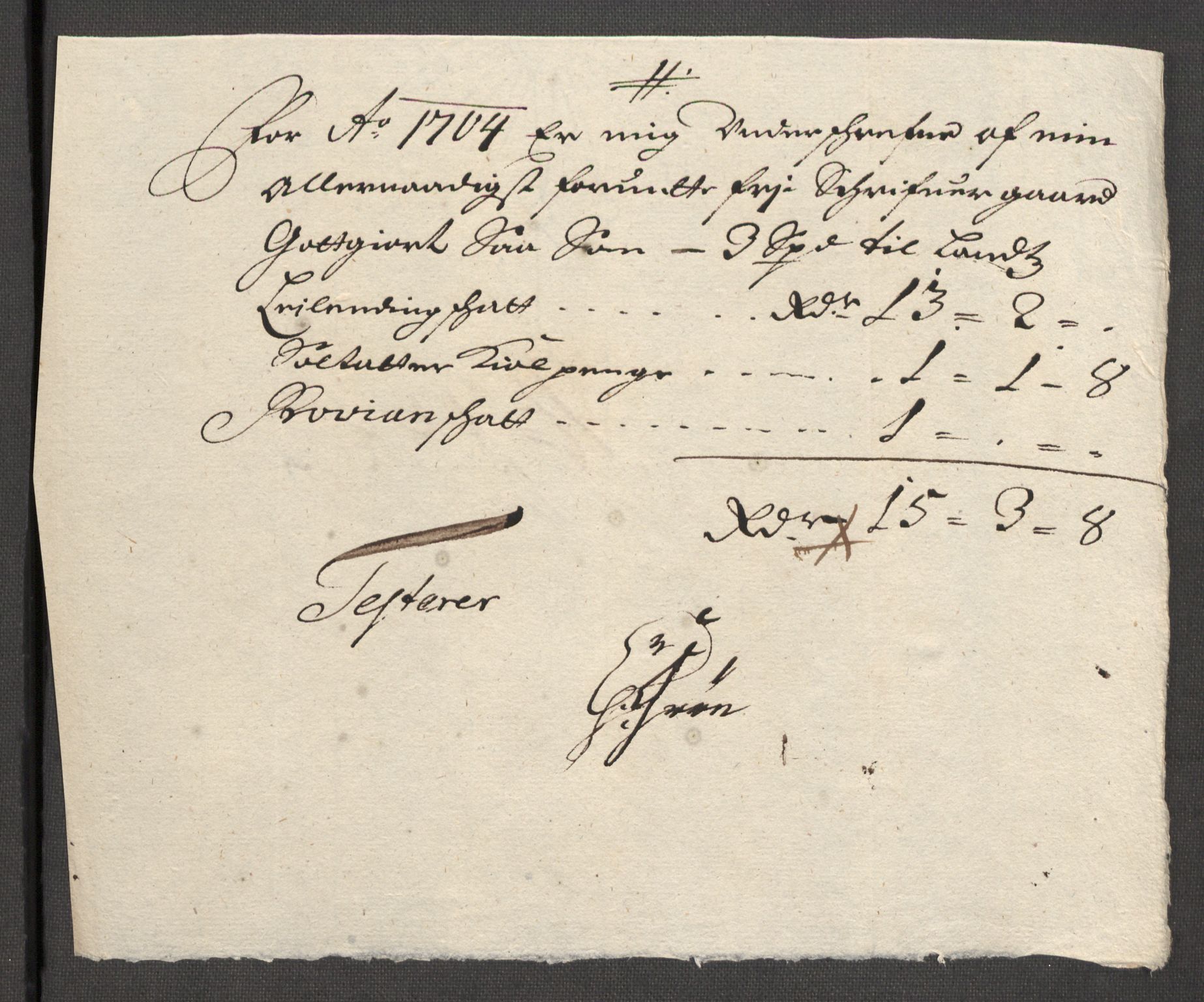 Rentekammeret inntil 1814, Reviderte regnskaper, Fogderegnskap, AV/RA-EA-4092/R57/L3856: Fogderegnskap Fosen, 1704-1705, p. 175