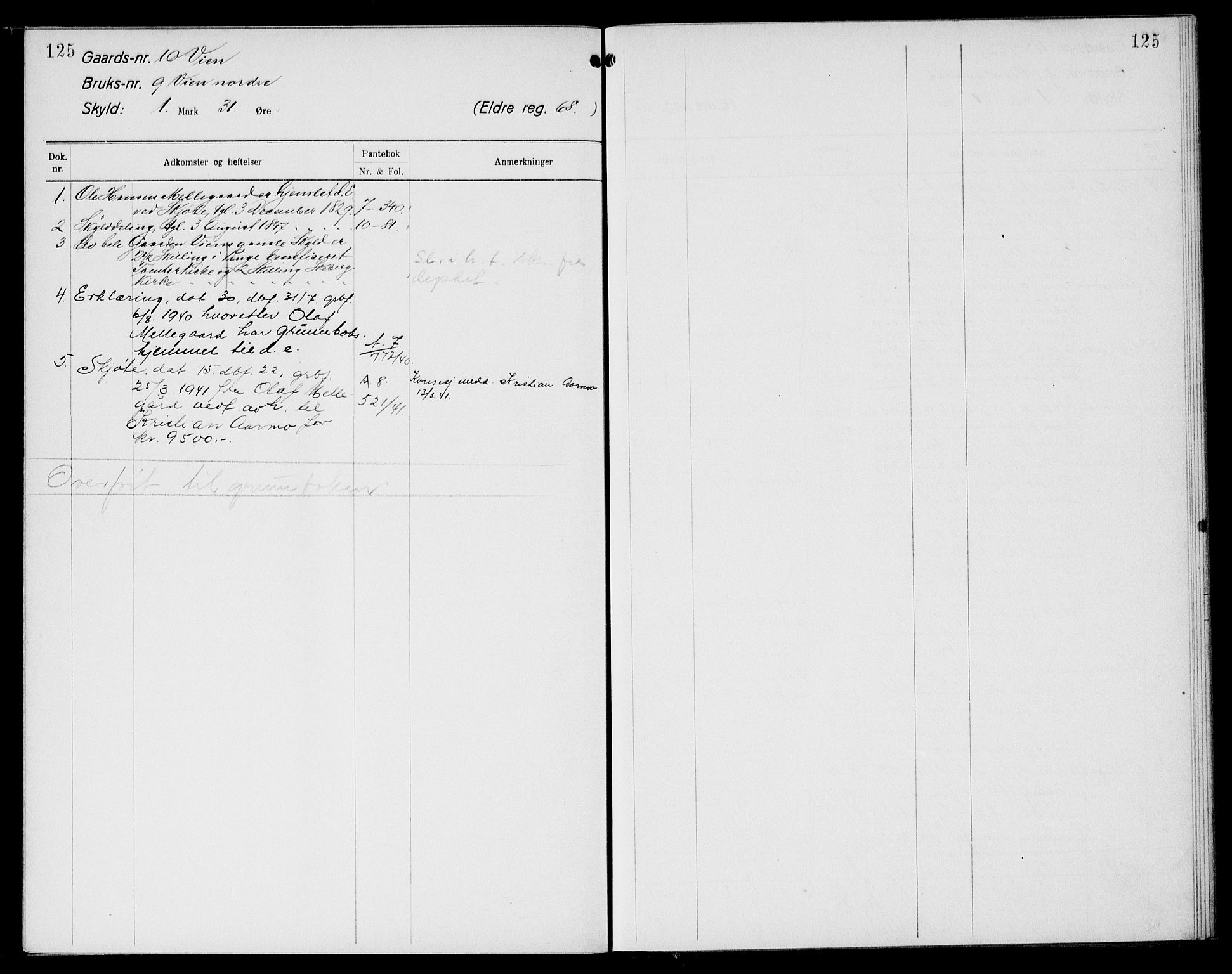 Moss sorenskriveri, AV/SAO-A-10168: Mortgage register no. X 1, 1792-1960, p. 125