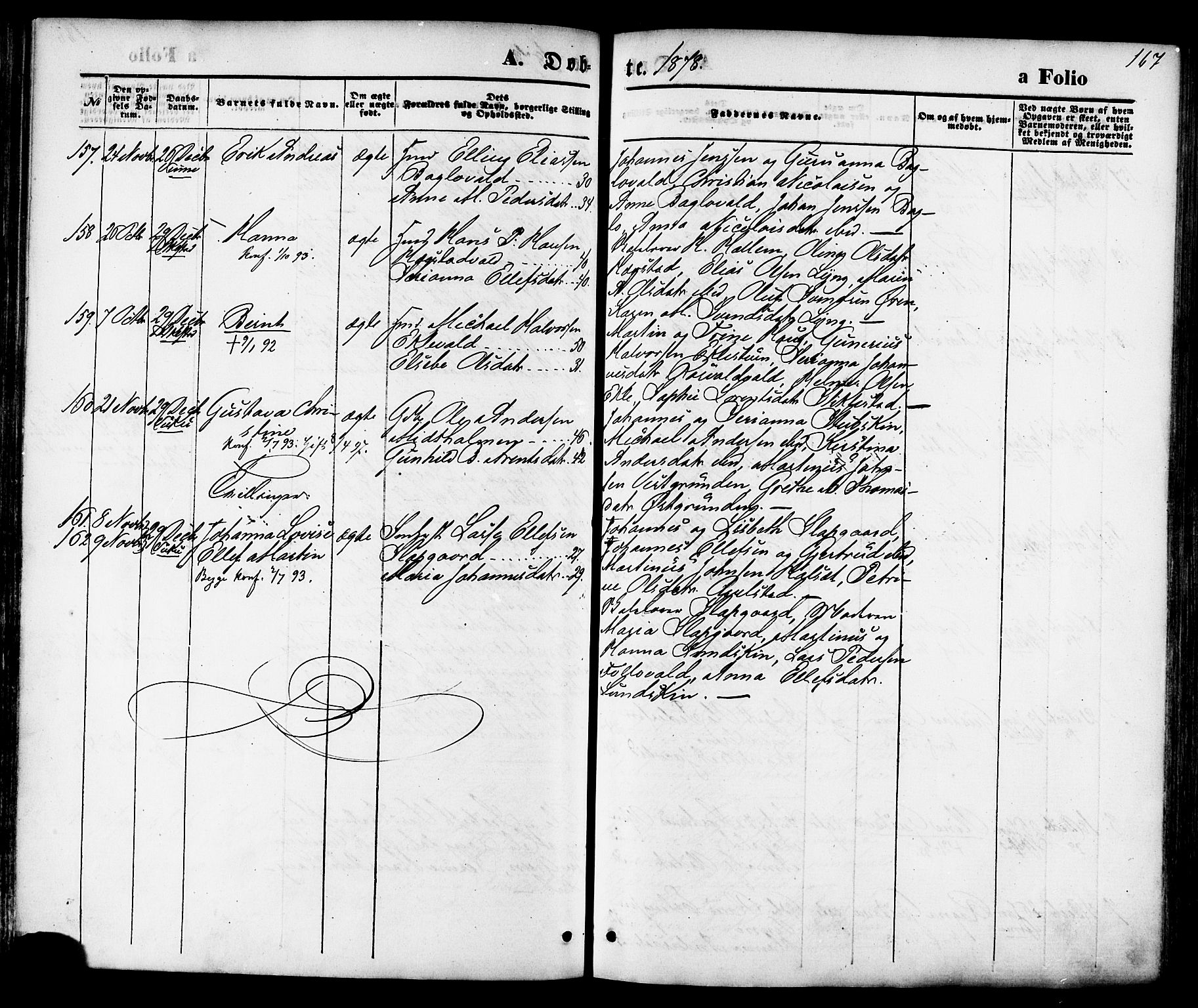 Ministerialprotokoller, klokkerbøker og fødselsregistre - Nord-Trøndelag, AV/SAT-A-1458/723/L0242: Parish register (official) no. 723A11, 1870-1880, p. 167