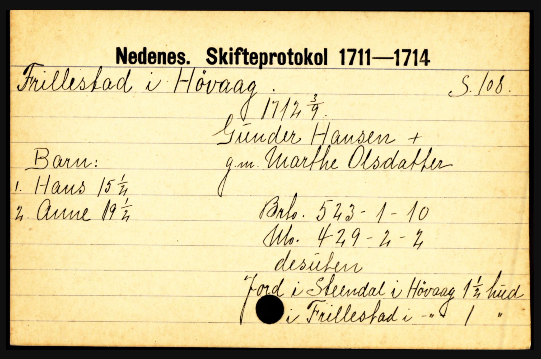 Nedenes sorenskriveri før 1824, AV/SAK-1221-0007/H, p. 7625