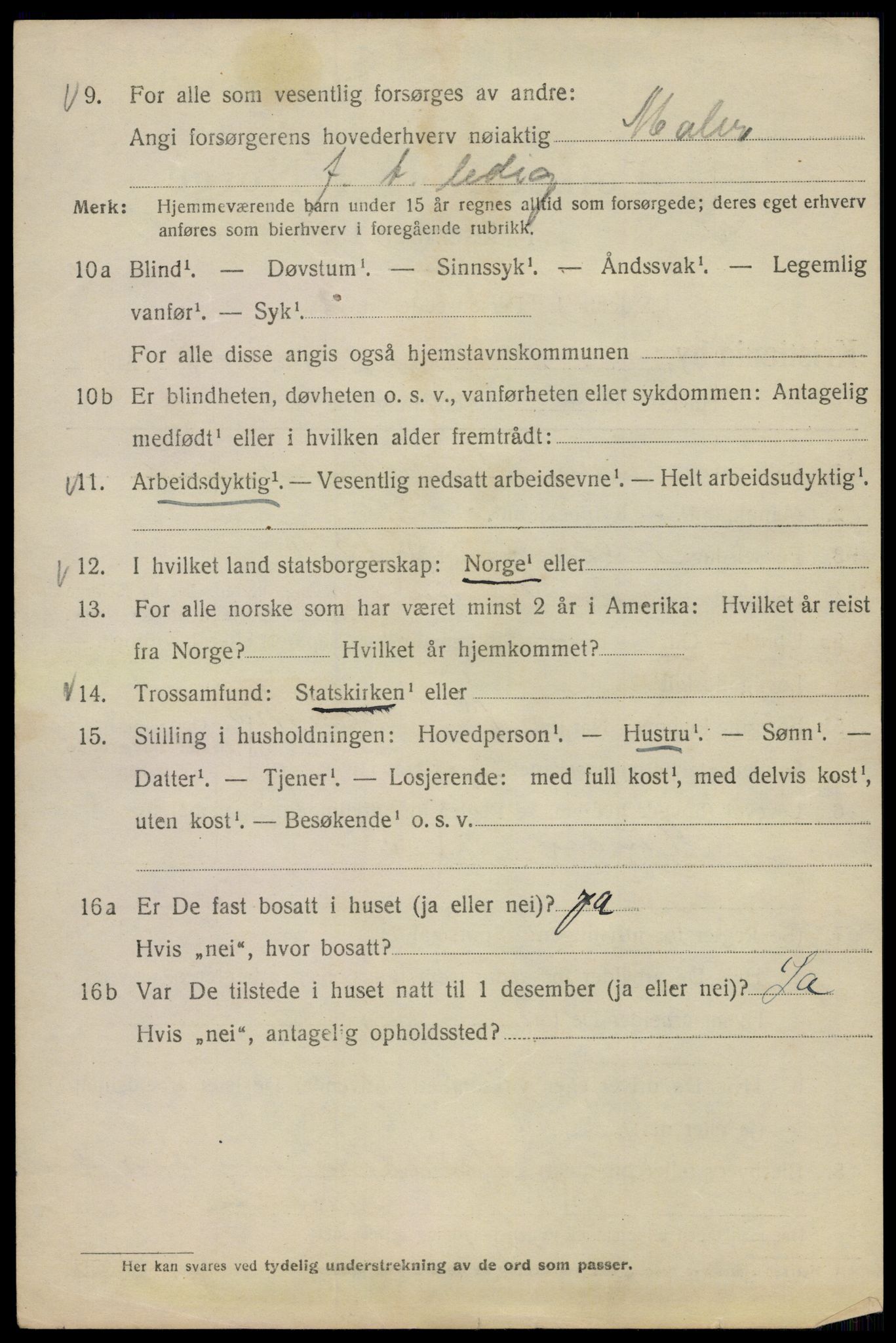 SAO, 1920 census for Kristiania, 1920, p. 199908