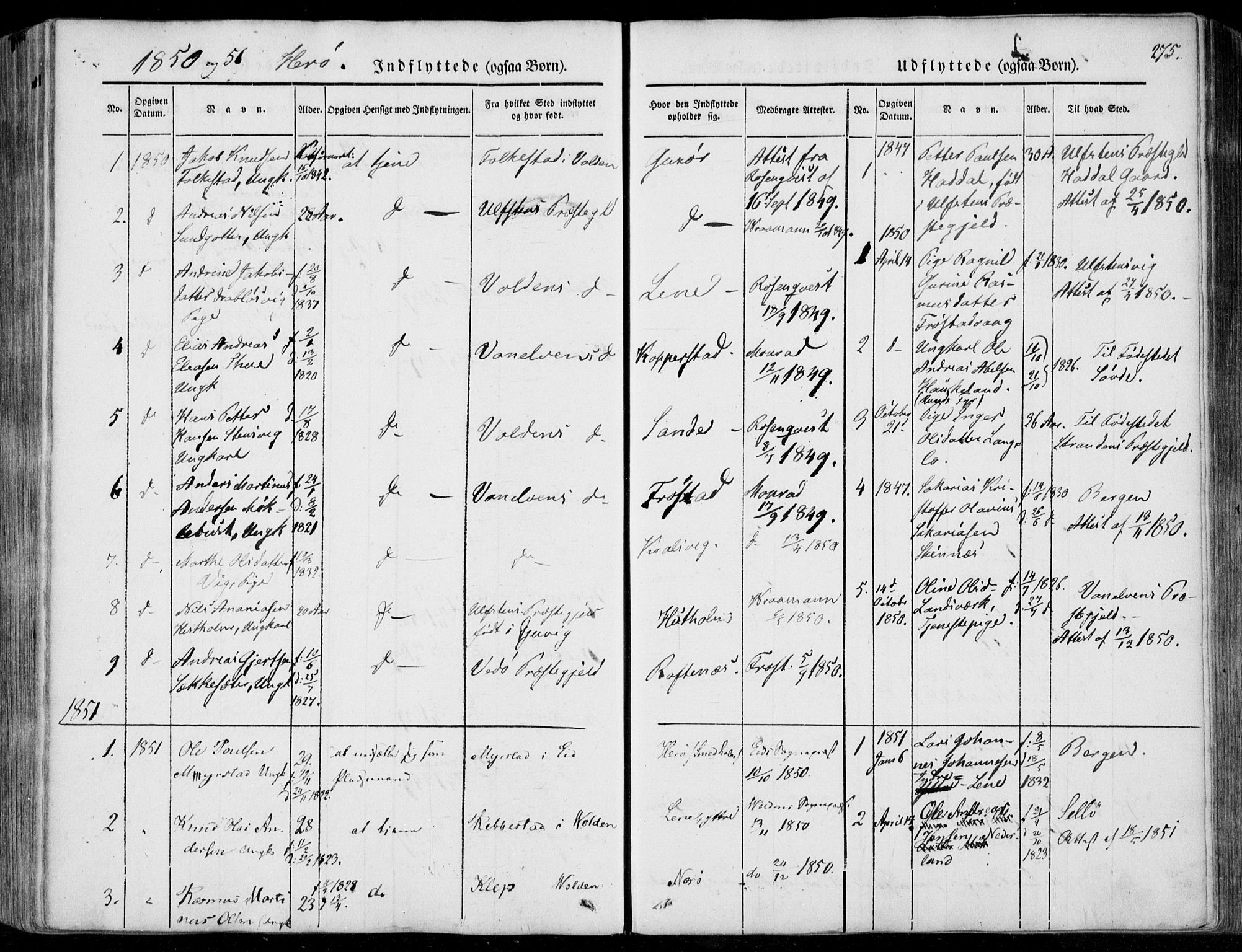 Ministerialprotokoller, klokkerbøker og fødselsregistre - Møre og Romsdal, AV/SAT-A-1454/507/L0070: Parish register (official) no. 507A05, 1842-1873, p. 275