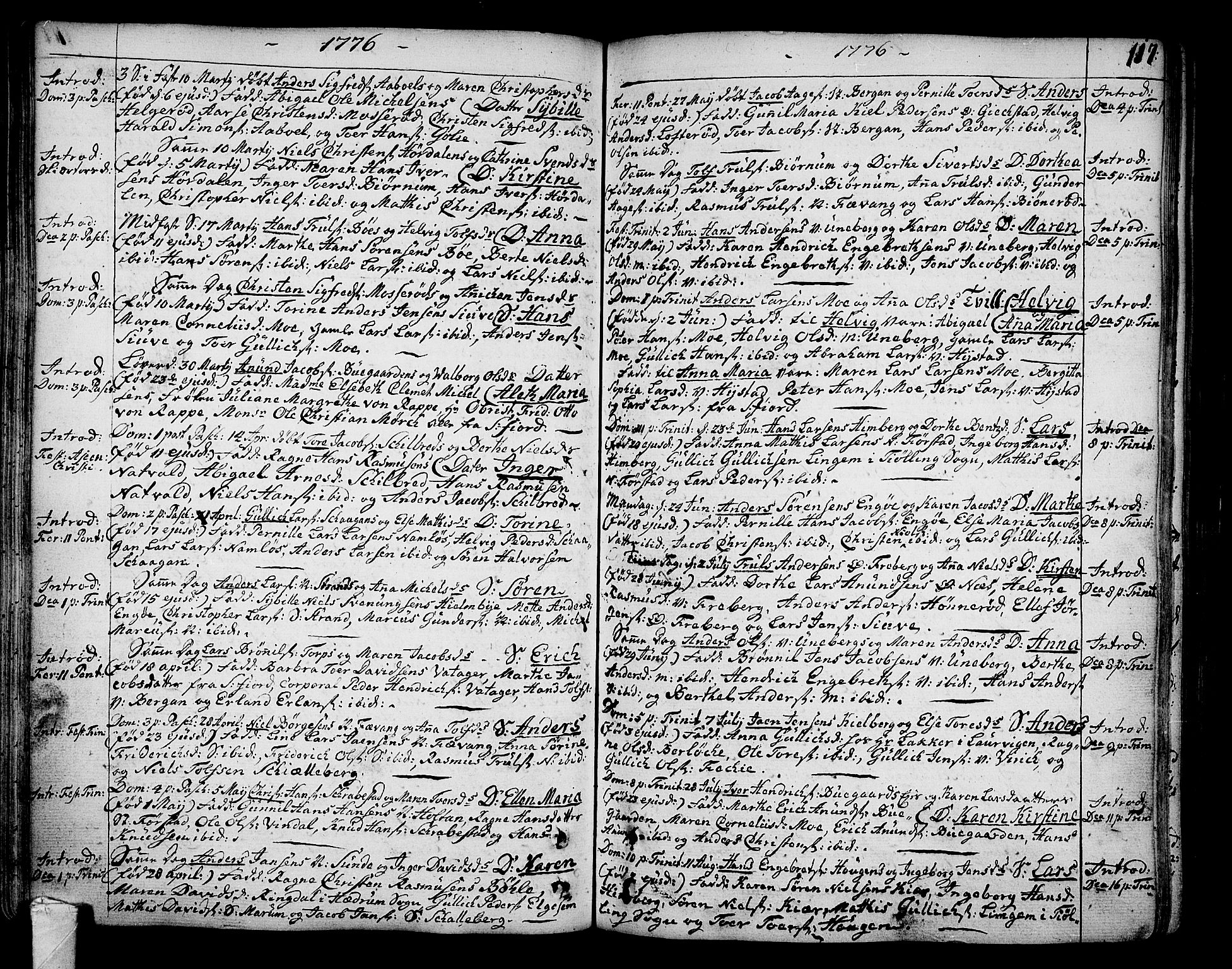 Sandar kirkebøker, SAKO/A-243/F/Fa/L0002: Parish register (official) no. 2, 1733-1788, p. 117
