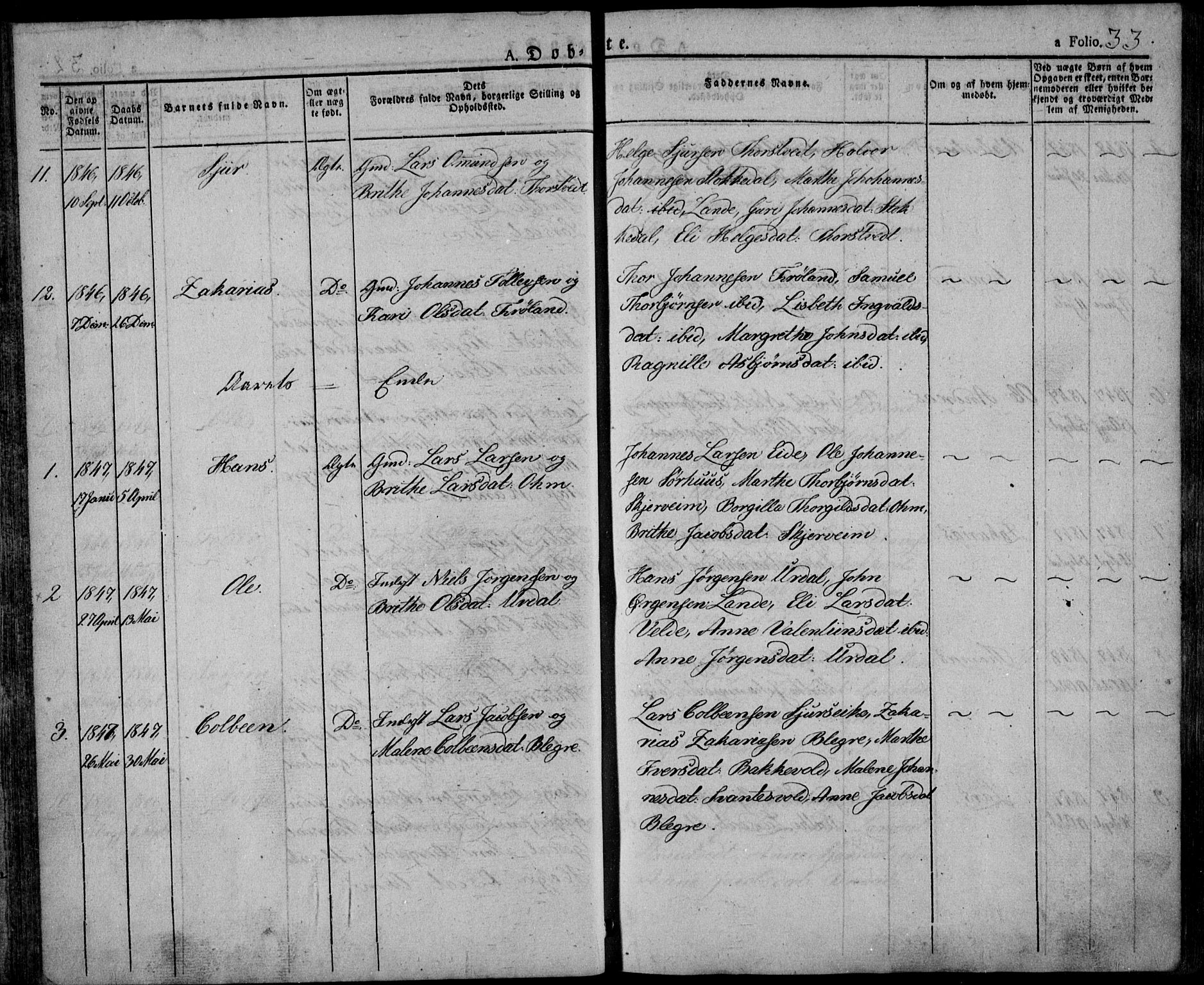 Skjold sokneprestkontor, AV/SAST-A-101847/H/Ha/Haa/L0005: Parish register (official) no. A 5, 1830-1856, p. 33