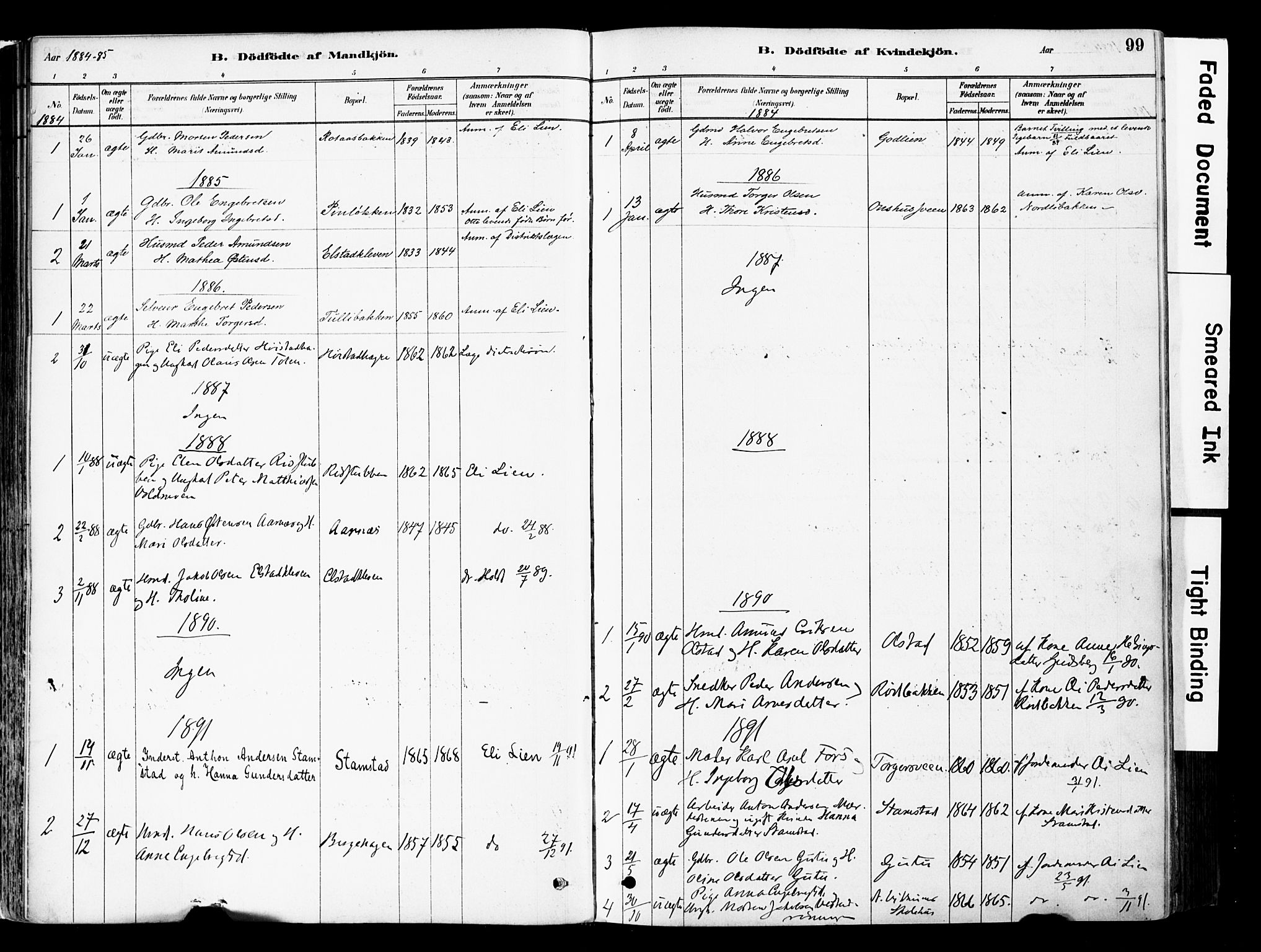 Ringebu prestekontor, AV/SAH-PREST-082/H/Ha/Haa/L0008: Parish register (official) no. 8, 1878-1898, p. 99