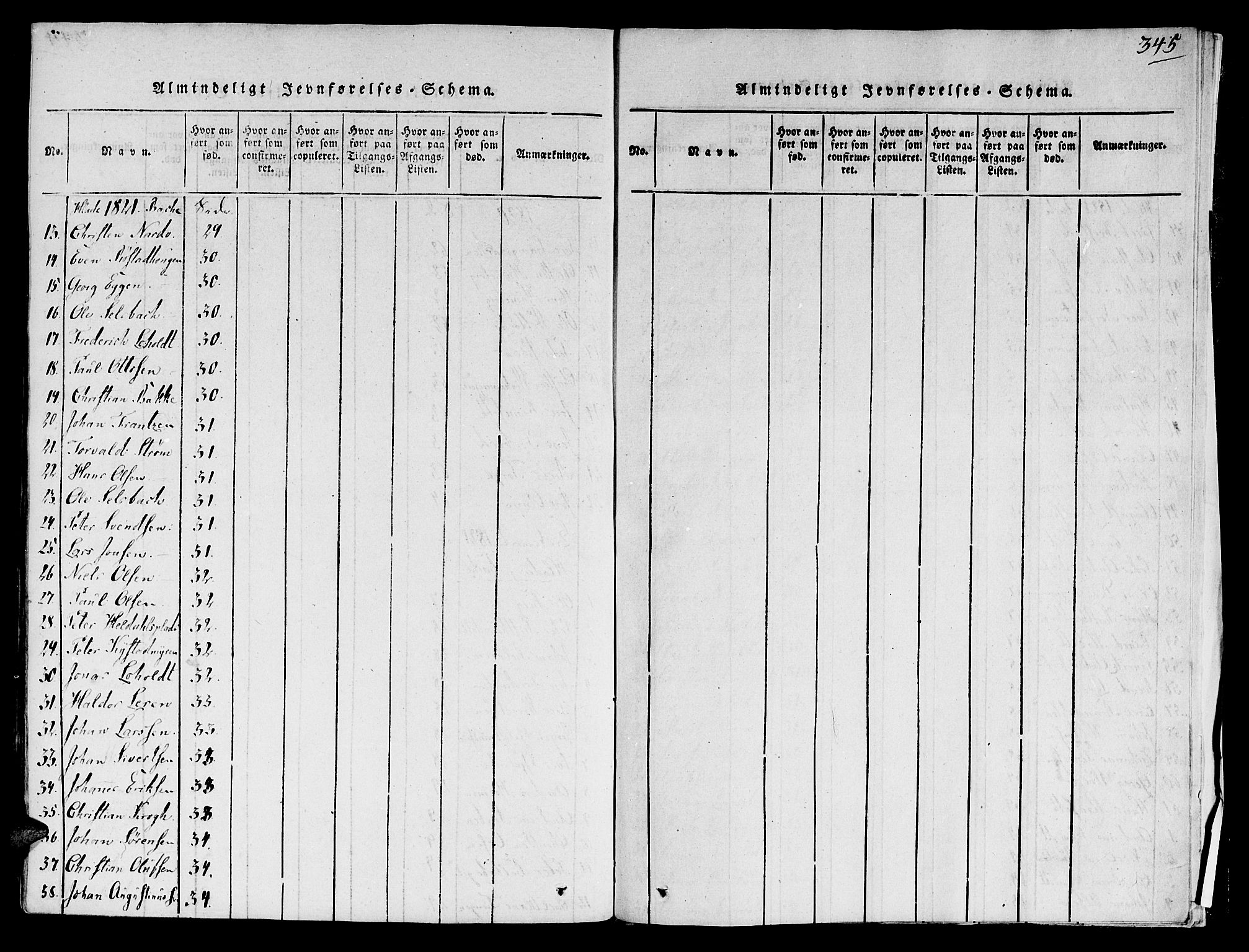 Ministerialprotokoller, klokkerbøker og fødselsregistre - Sør-Trøndelag, SAT/A-1456/606/L0283: Parish register (official) no. 606A03 /1, 1818-1823, p. 345