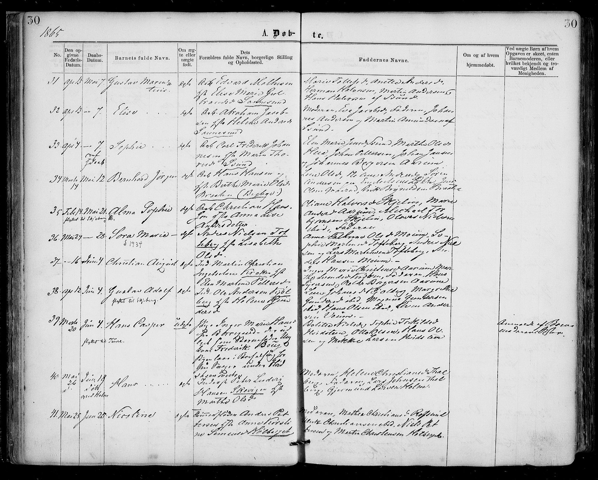 Borge prestekontor Kirkebøker, SAO/A-10903/F/Fa/L0006: Parish register (official) no. I 6, 1861-1874, p. 30