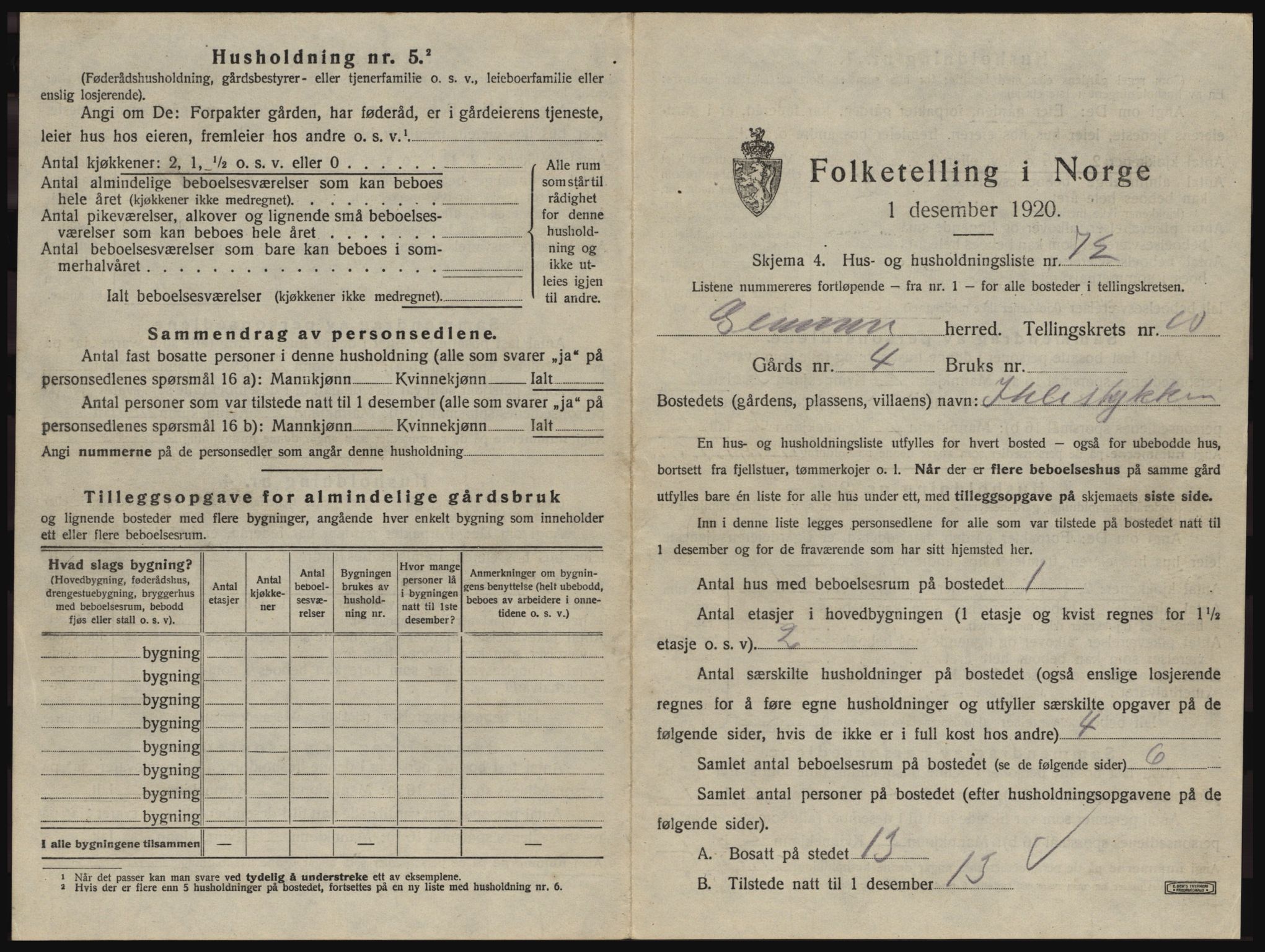 SAO, 1920 census for Glemmen, 1920, p. 2067