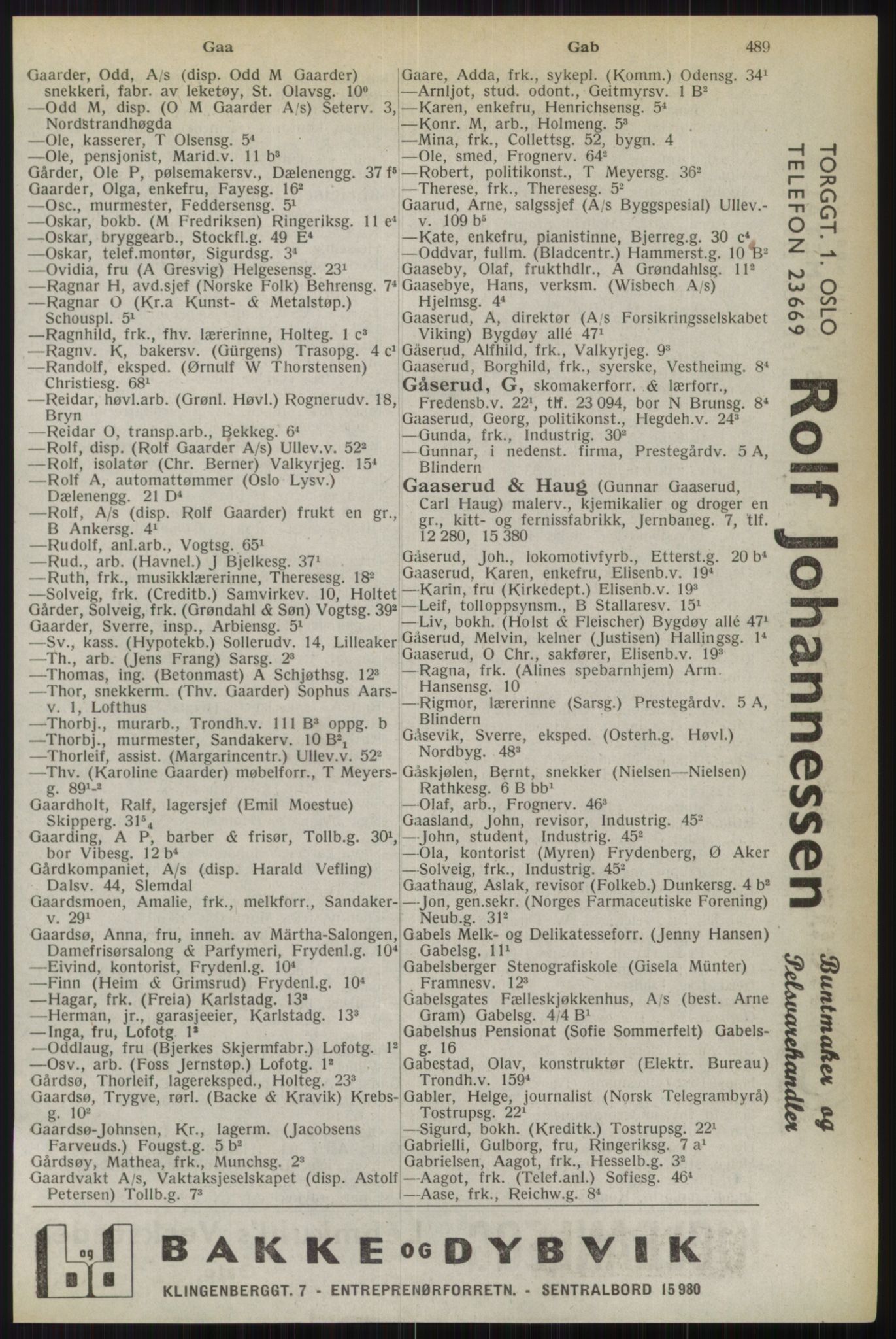 Kristiania/Oslo adressebok, PUBL/-, 1944, p. 489