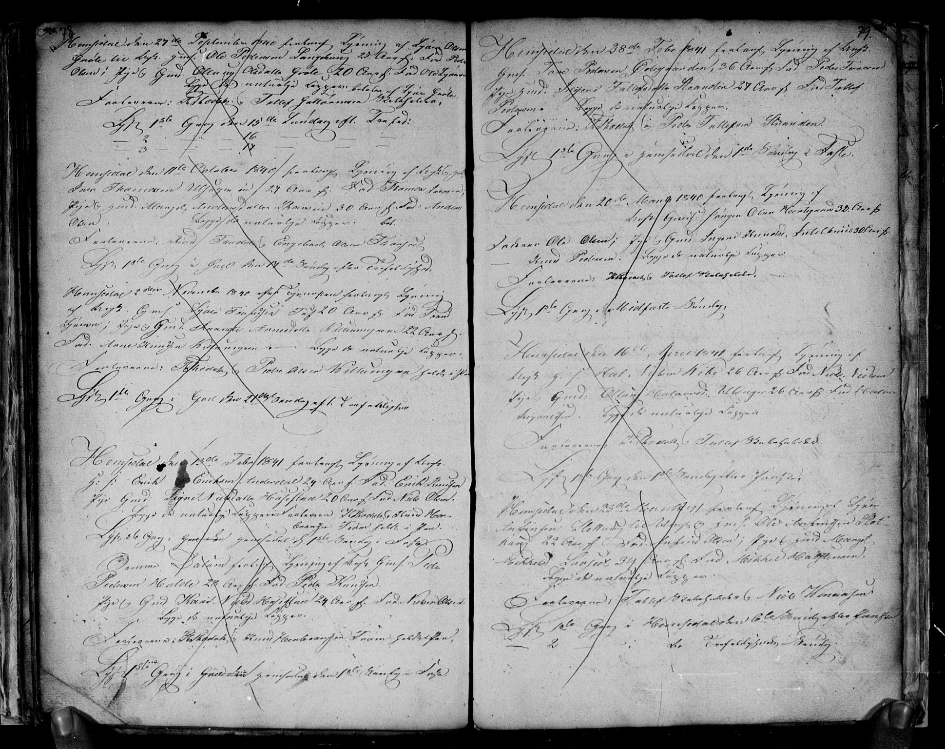 Gol kirkebøker, SAKO/A-226/G/Gb/L0002: Parish register (copy) no. II 2, 1838-1844, p. 78-79