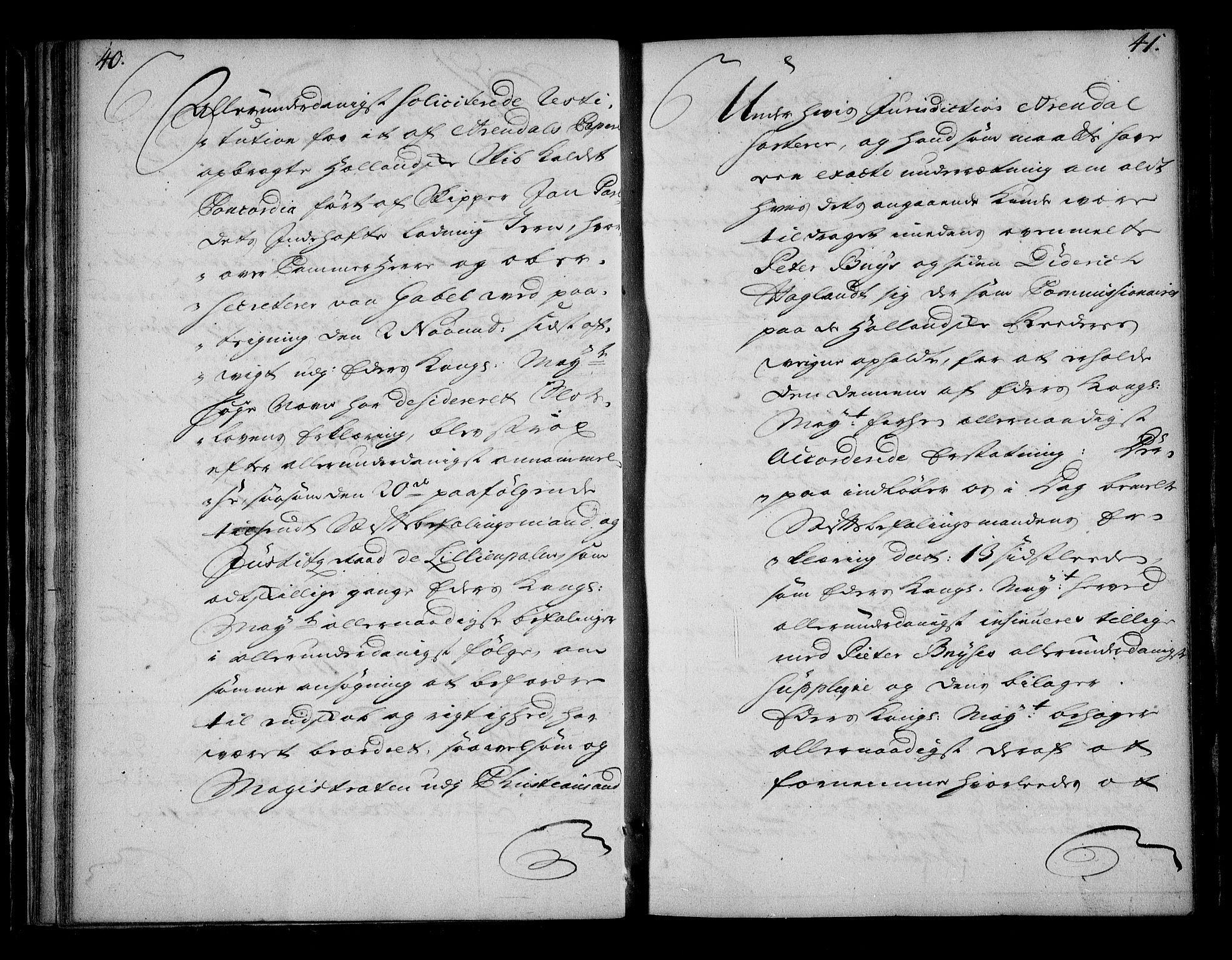 Stattholderembetet 1572-1771, AV/RA-EA-2870/Bd/L0003: Relasjonsprotokoll, 1720-1722, p. 40-41