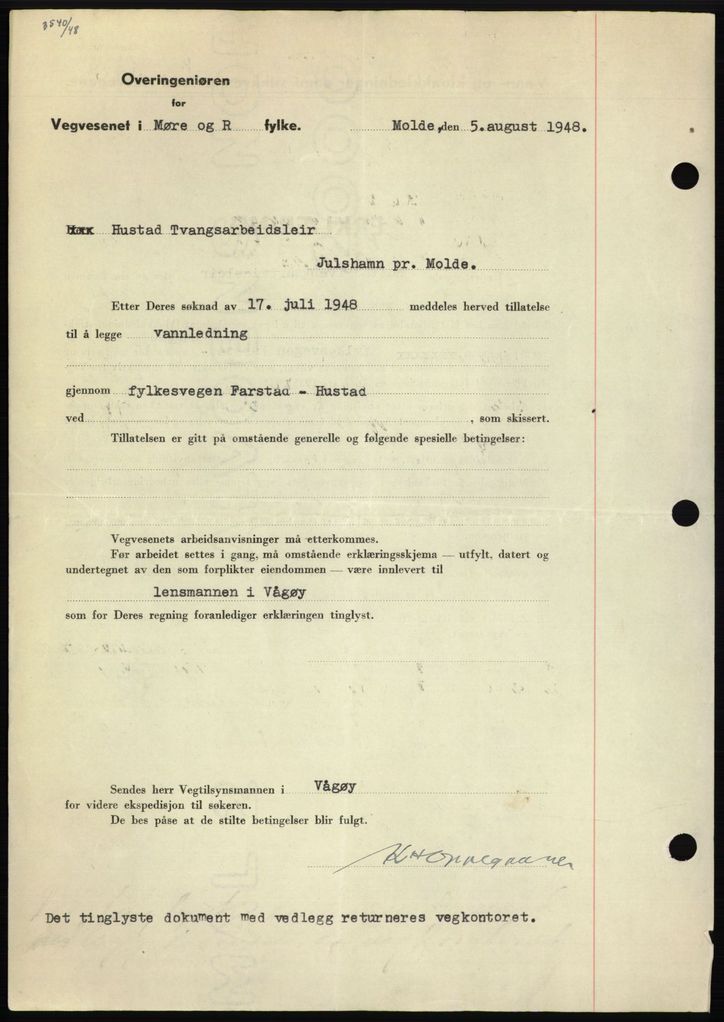 Romsdal sorenskriveri, AV/SAT-A-4149/1/2/2C: Mortgage book no. B4, 1948-1949, Diary no: : 2257/1948