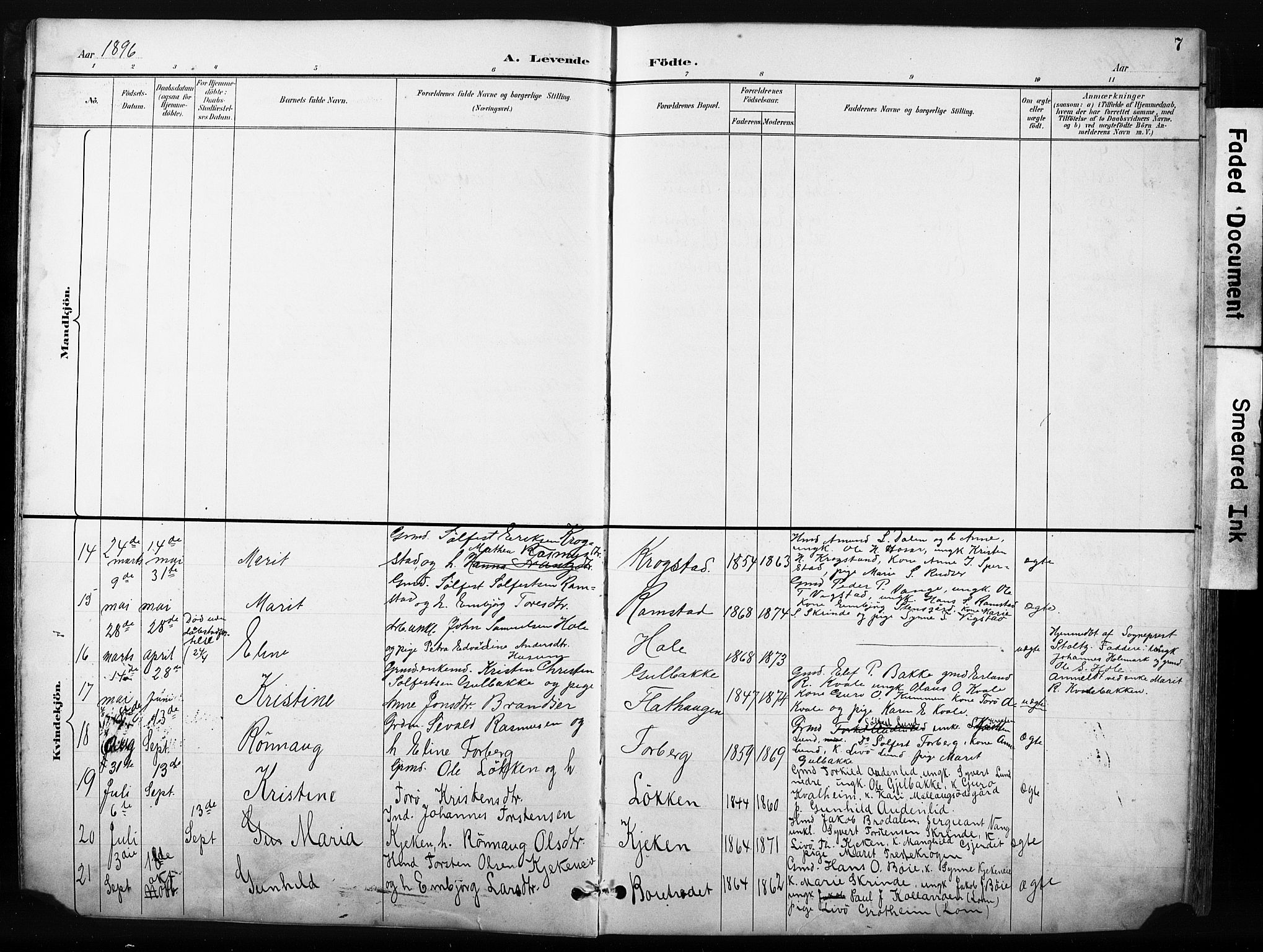 Skjåk prestekontor, SAH/PREST-072/H/Ha/Hab/L0003: Parish register (copy) no. 3, 1893-1932, p. 7
